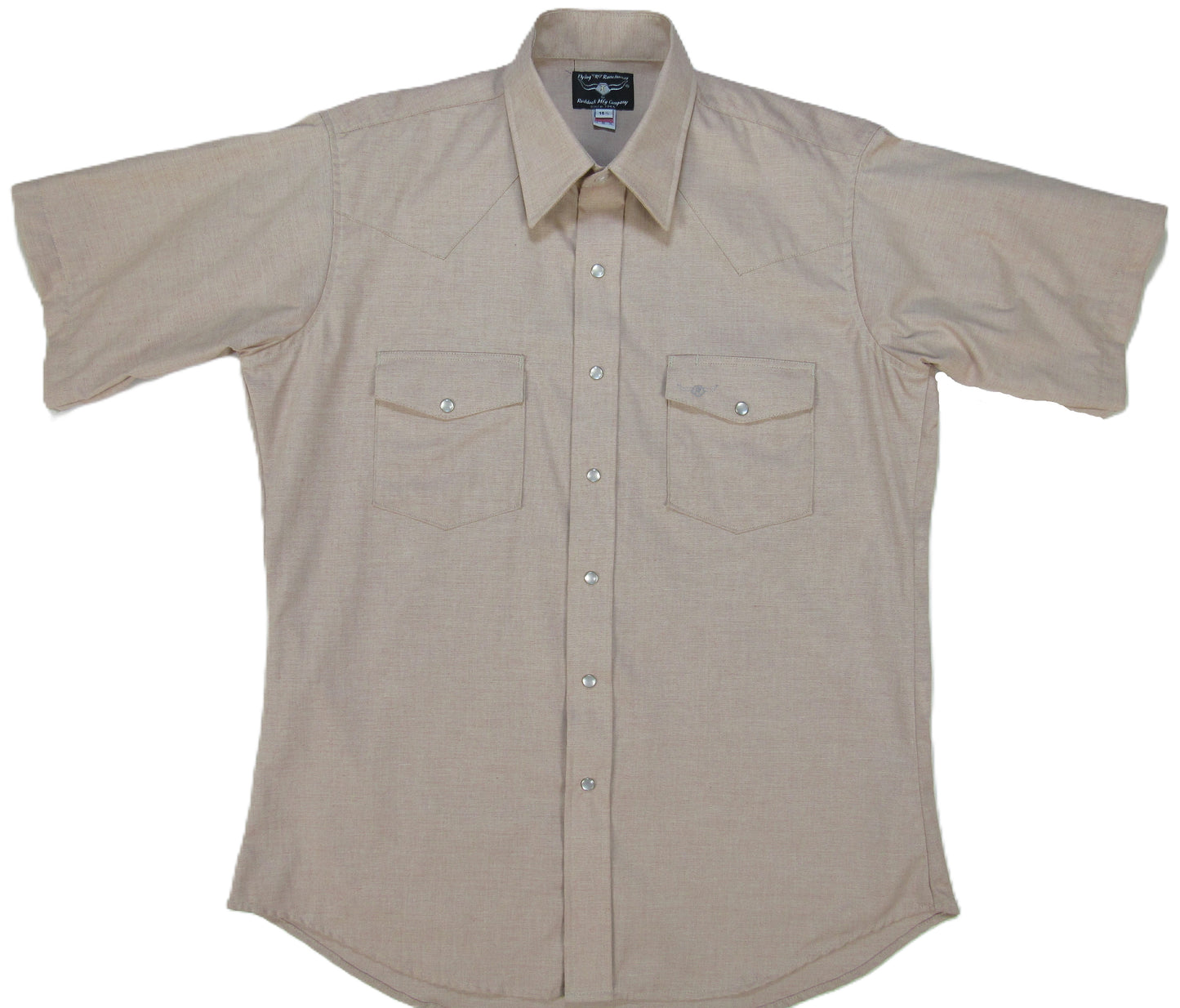 Dusty Salmon solid short sleeve snap shirt by Flying R Ranchwear Made in USA ~ American Made Ruddock Shirts