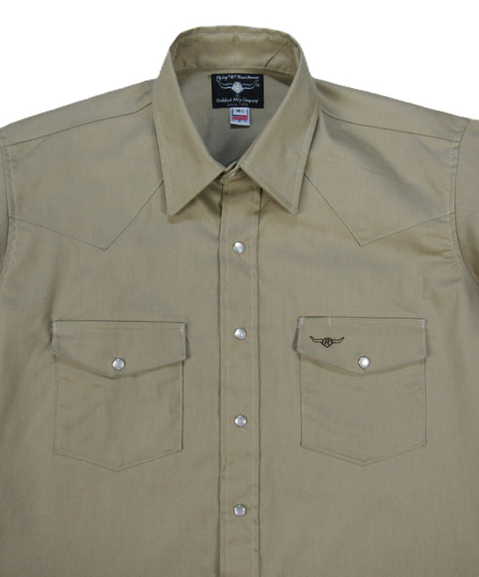 Flying R Ranchwear - Western Classic Solids - Desert Tan Canvas - Short Sleeve