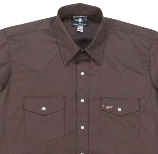 Flying R Ranchwear - Brisa Solids - Chocolate - Short Sleeve