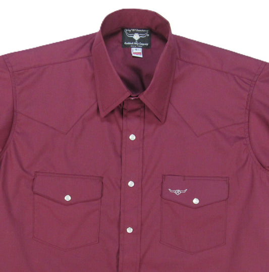 Flying R Ranchwear - Brisa Solids - Bordeaux - Short Sleeve