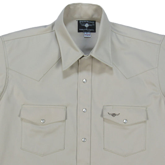 Flying R Ranchwear - Western Classic Solids - Stone Gray Twill - Short Sleeve