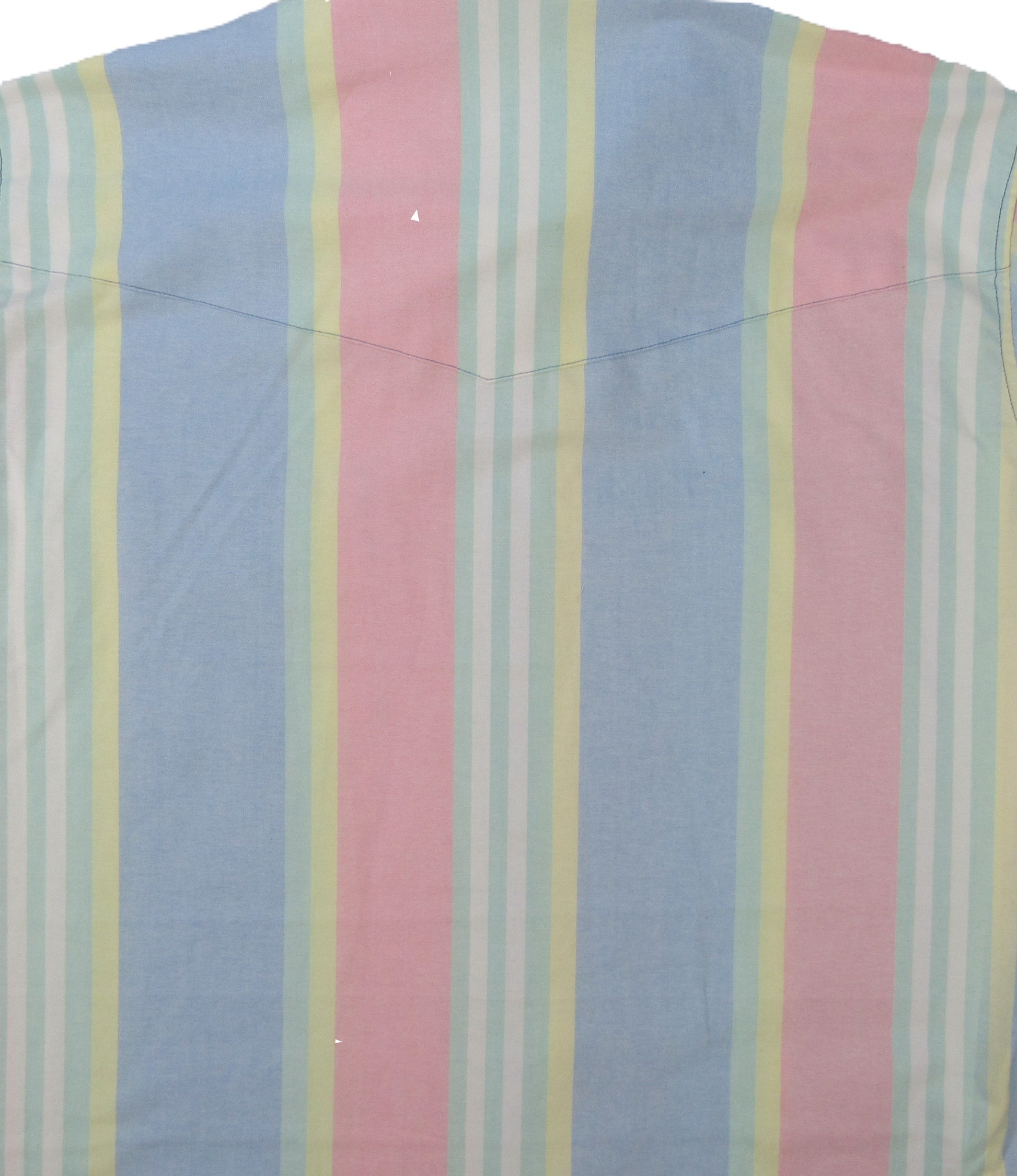 Pastel striped shirt with a collar on a white background by Flying R Ranchwear Ruddock Shirts El Paso Texas Made in USA