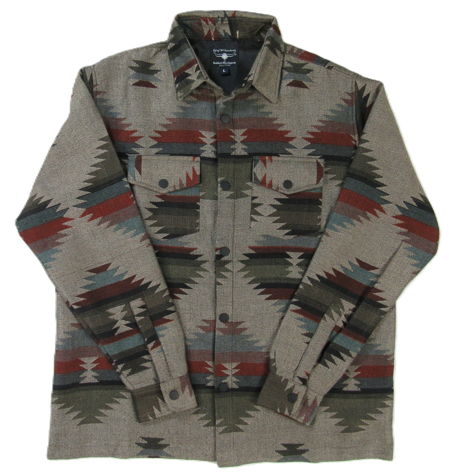 Flying R Ranchwear - Men's Shacket - Southwest Dusty Copper - Jacquard