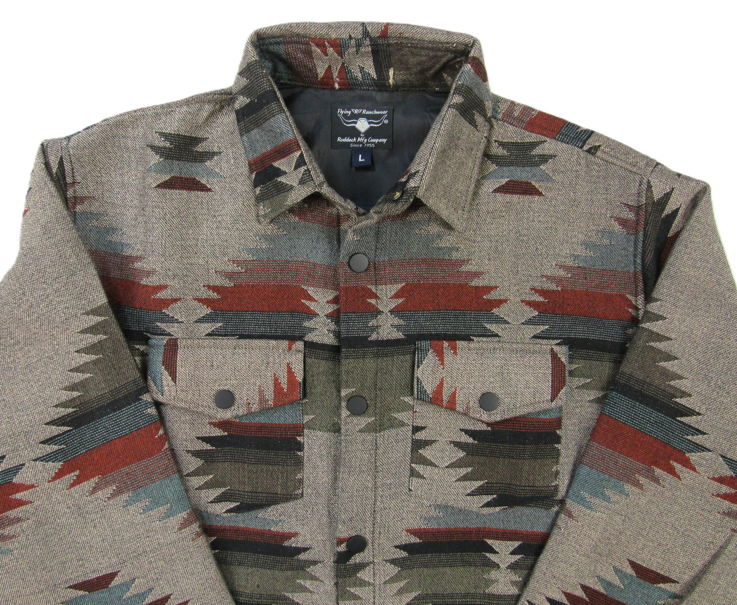 Flying R Ranchwear - Men's Shacket - Southwest Dusty Copper - Jacquard