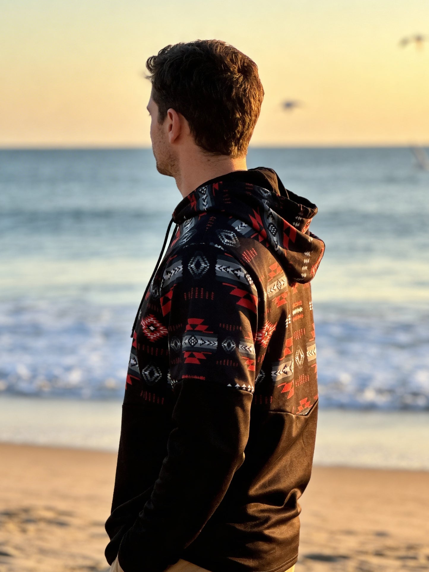 Flying R Ranchwear - Performance Thermal Hoodie - Southwest Print - Red