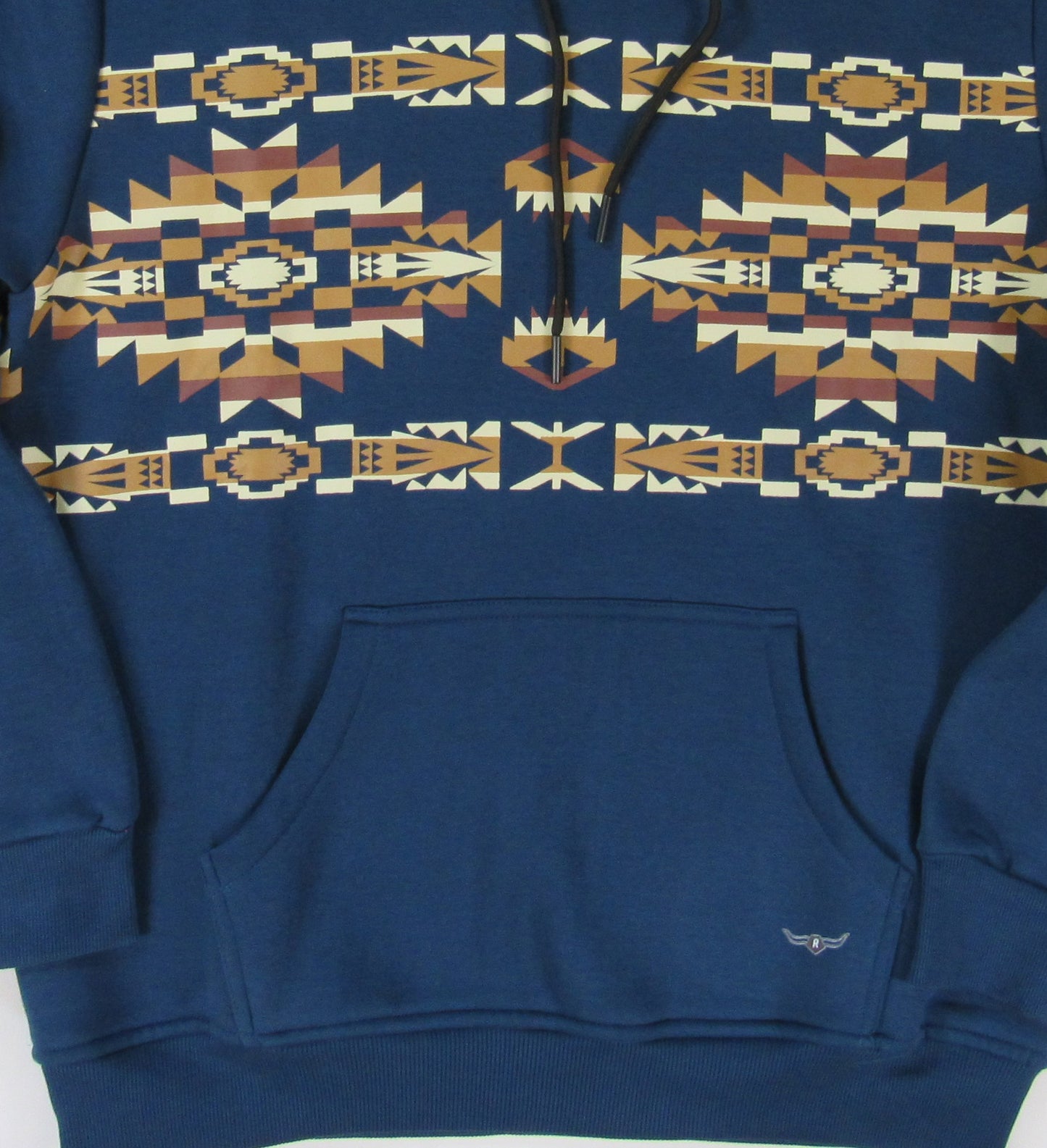 Flying R Ranchwear - Southwest Fleece Thermal Hoodie - Teal Blue