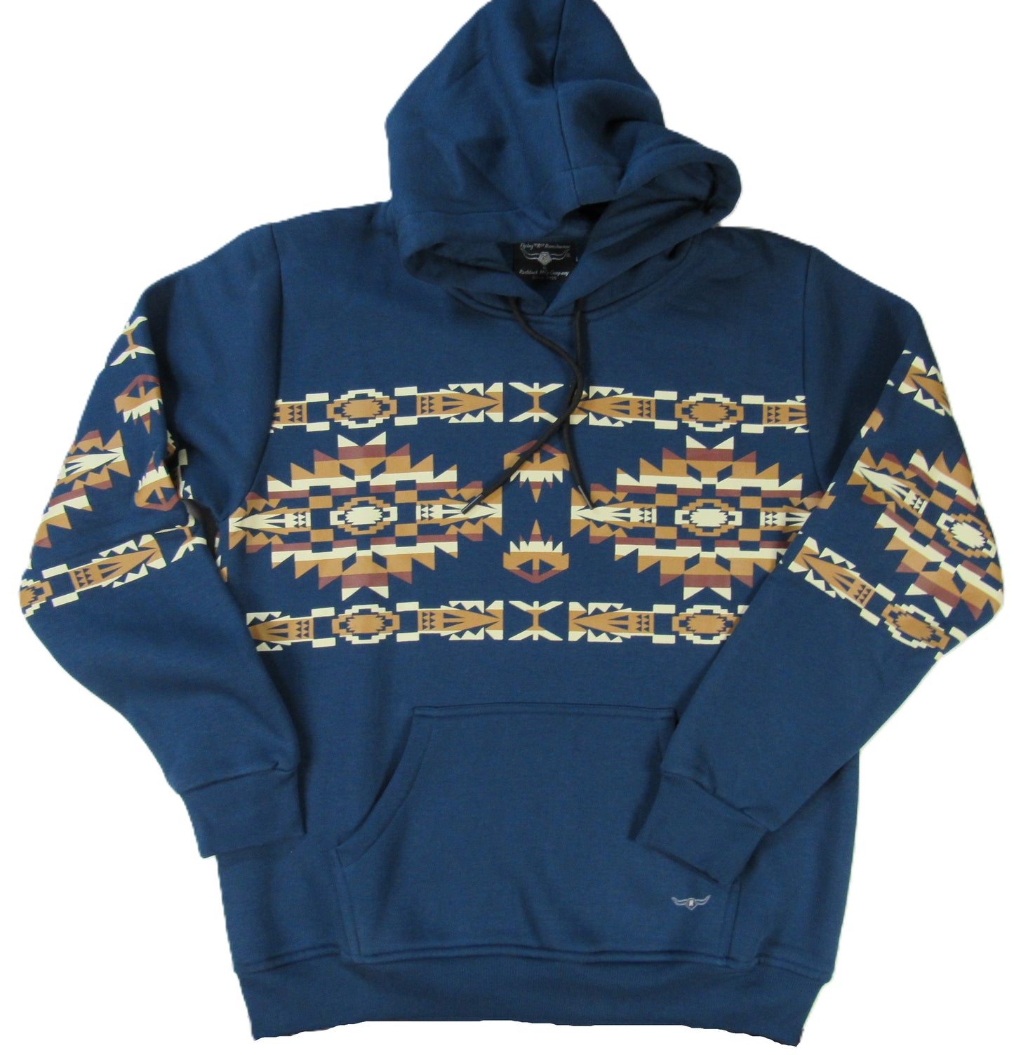 Flying R Ranchwear - Southwest Fleece Thermal Hoodie - Teal Blue