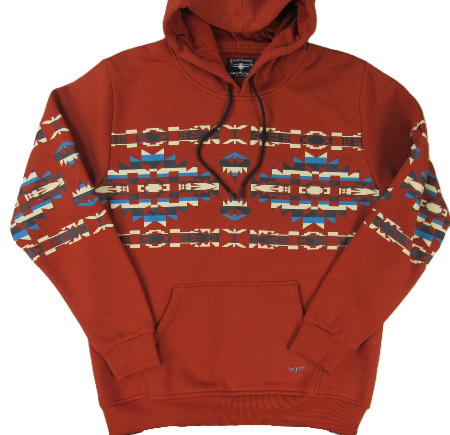 Flying R Ranchwear - Southwest Fleece Thermal Hoodie - Terra Cotta