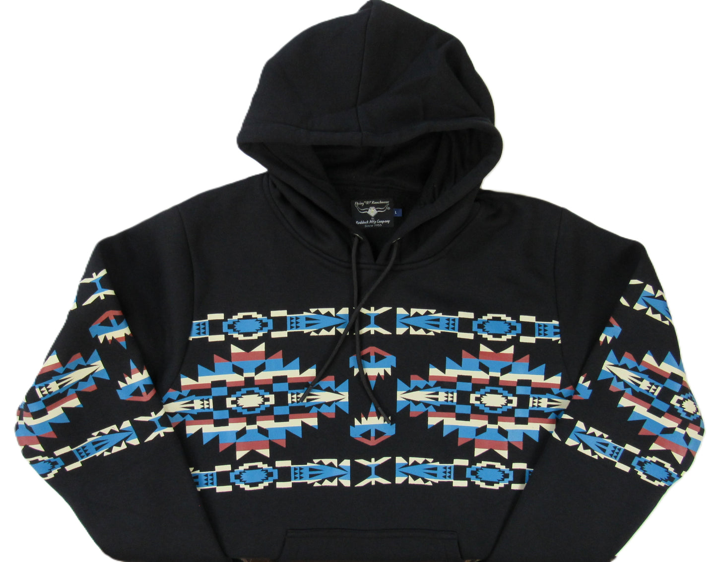 Flying R Ranchwear - Southwest Fleece Thermal Hoodie - Deep Black