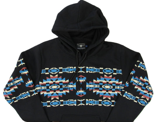 Flying R Ranchwear - Southwest Fleece Thermal Hoodie - Deep Black