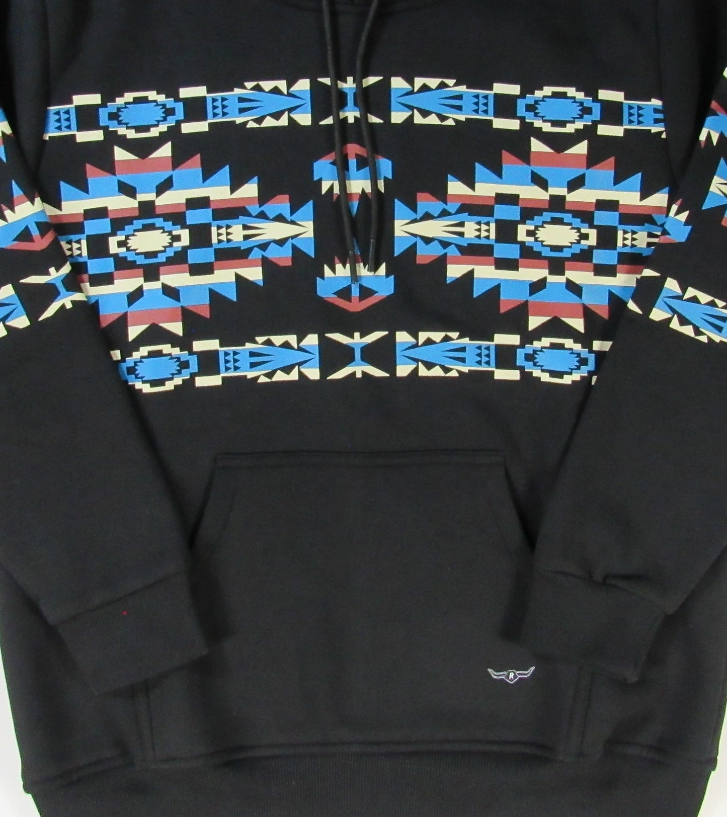 Flying R Ranchwear - Southwest Fleece Thermal Hoodie - Deep Black