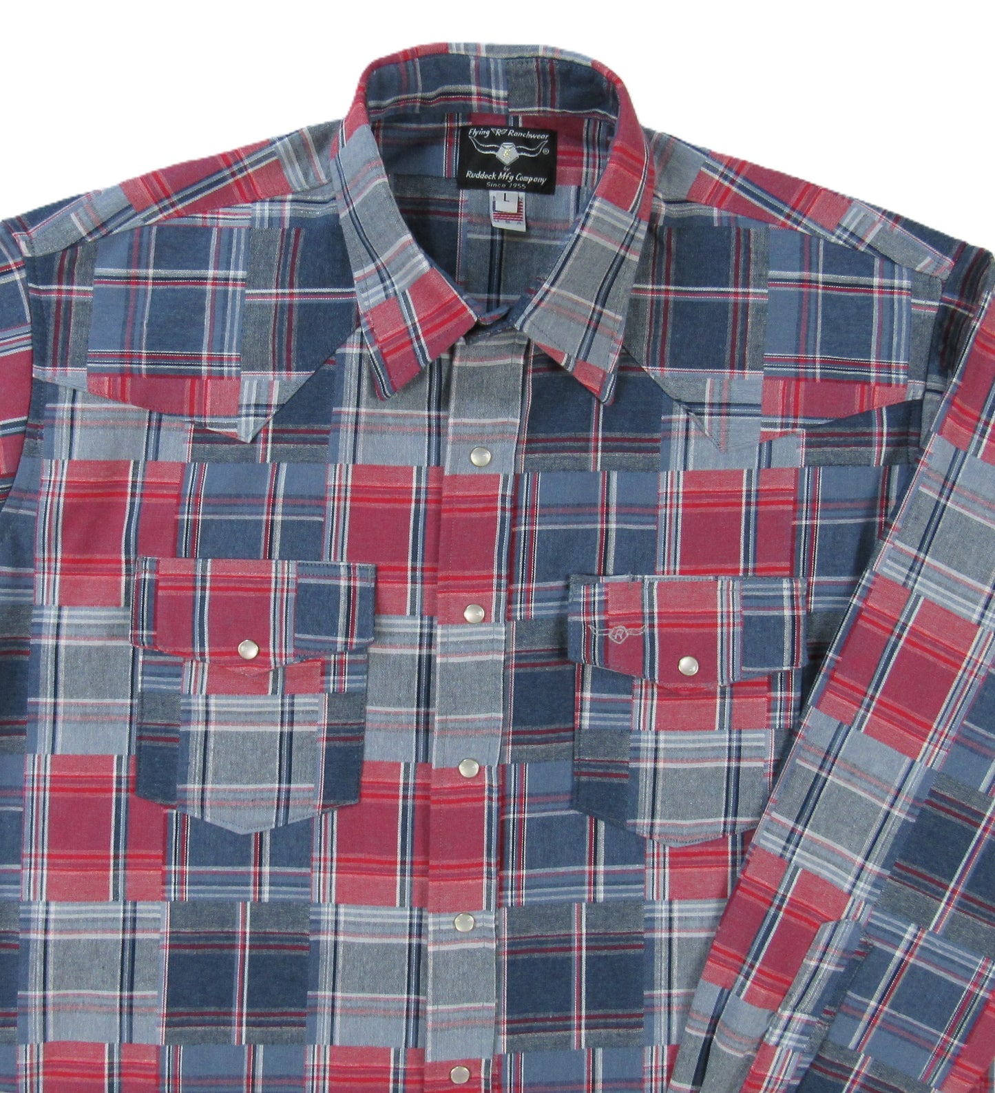 Flying R Ranchwear - Patchwork Plaid - Long Sleeve - Snaps
