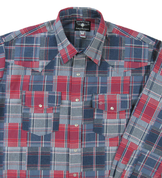 Flying R Ranchwear - Patchwork Plaid - Long Sleeve - Snaps