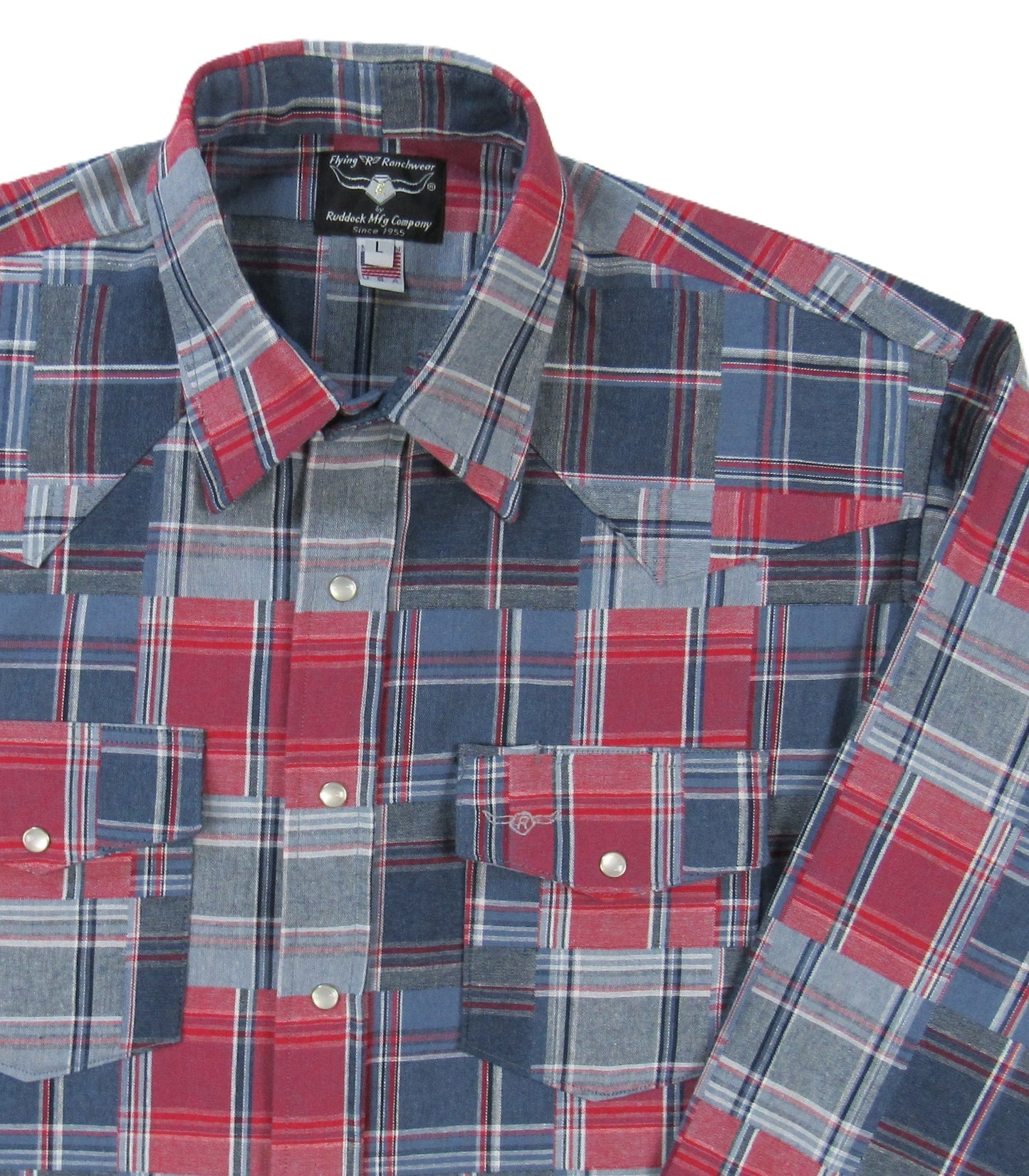 Flying R Ranchwear - Patchwork Plaid - Long Sleeve - Snaps