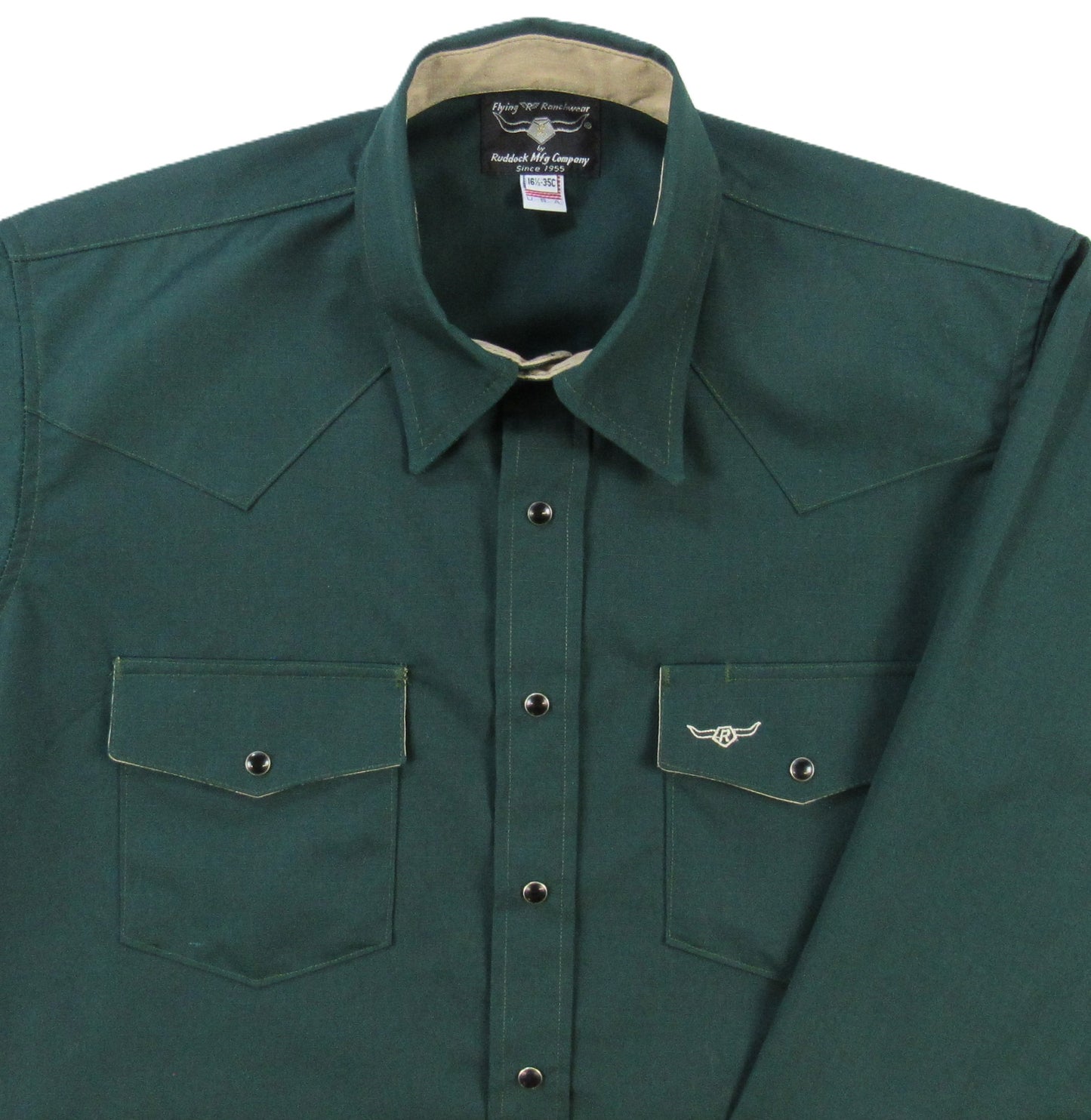 Flying R Ranchwear - Amarillo Ripstop - Spruce Green - Long Sleeve - Snaps - Ships 10.10
