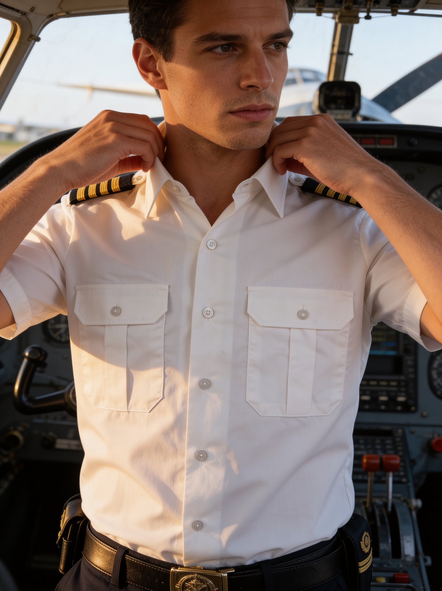 Ruddock Bros - Aviator Pilot Shirt - Short Sleeve - Made in USA