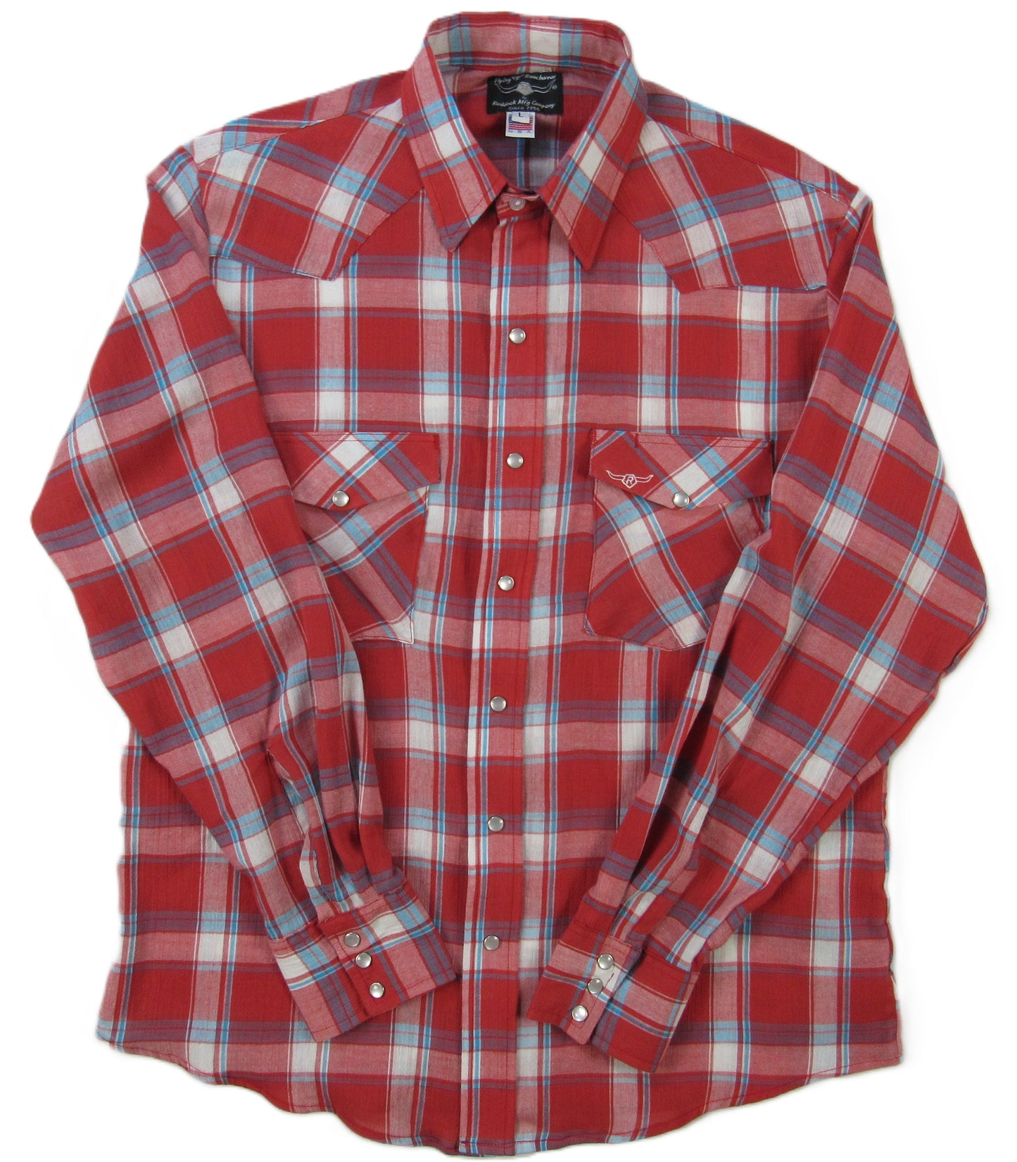 Flying R Ranchwear - Feather Plaids - Red - Long Sleeve - NEW FIT - PRE-ORDER 10.25 Delivery
