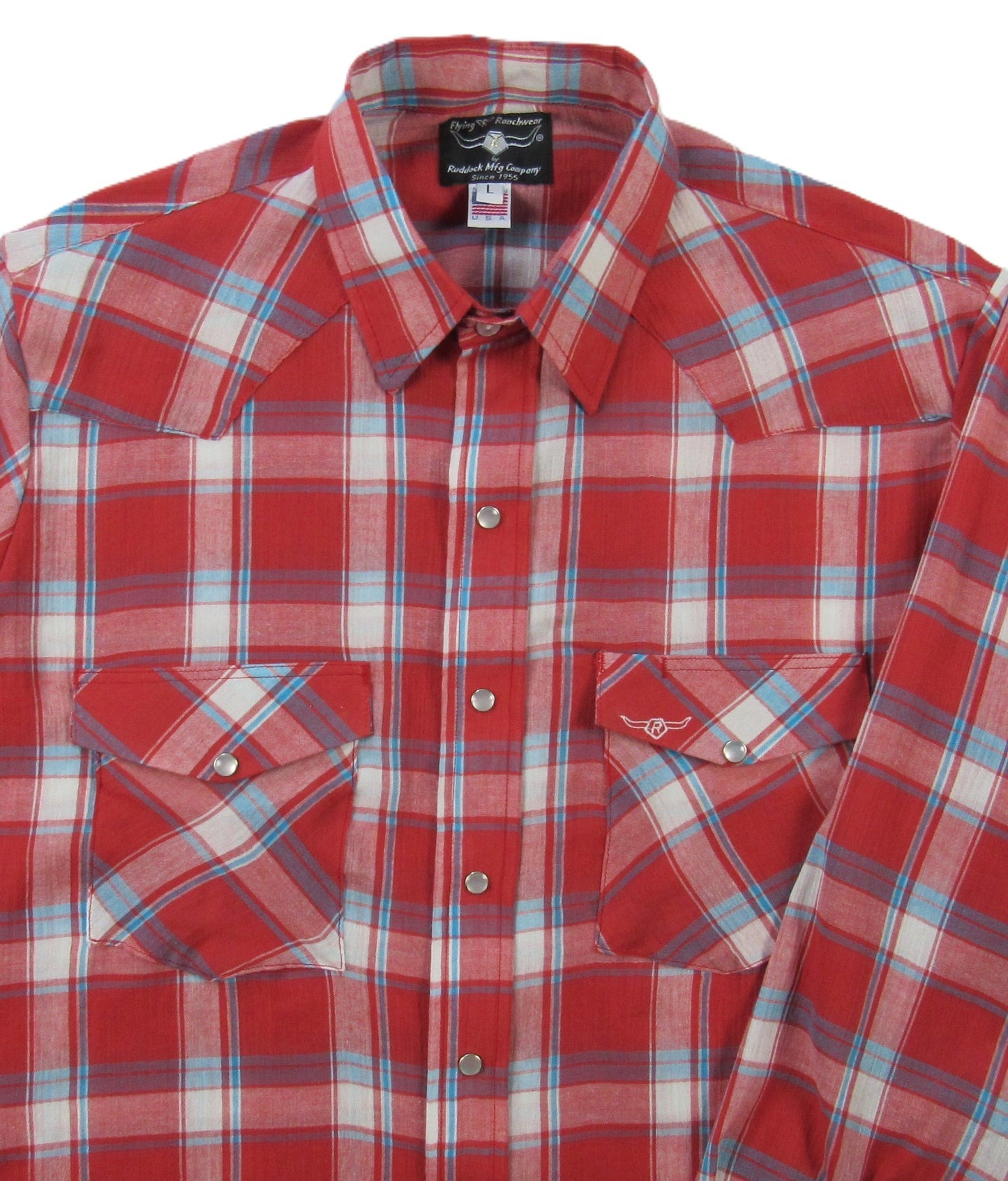 Flying R Ranchwear - Feather Plaids - Red - Long Sleeve - NEW FIT - PRE-ORDER 10.25 Delivery