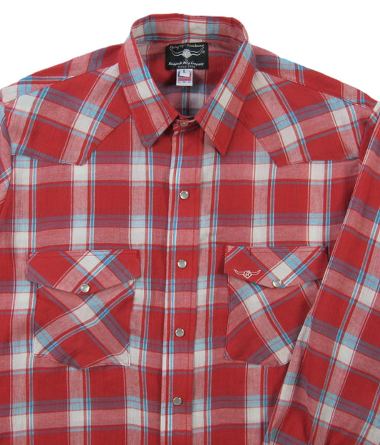Flying R Ranchwear - Feather Plaids - Red - Long Sleeve - NEW FIT - PRE-ORDER 10.25 Delivery