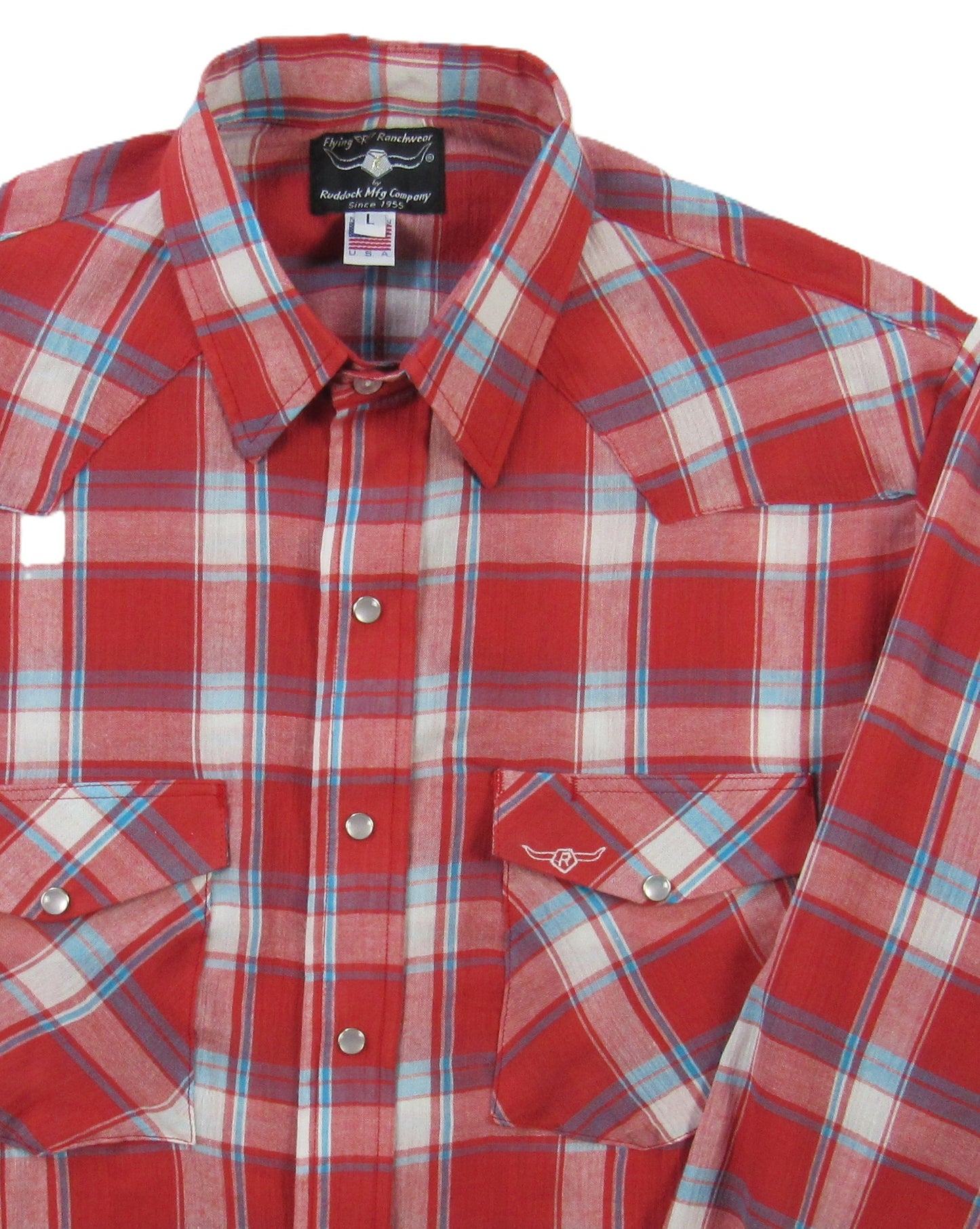 Flying R Ranchwear - Feather Plaids - Red - Long Sleeve - NEW FIT - PRE-ORDER 10.25 Delivery
