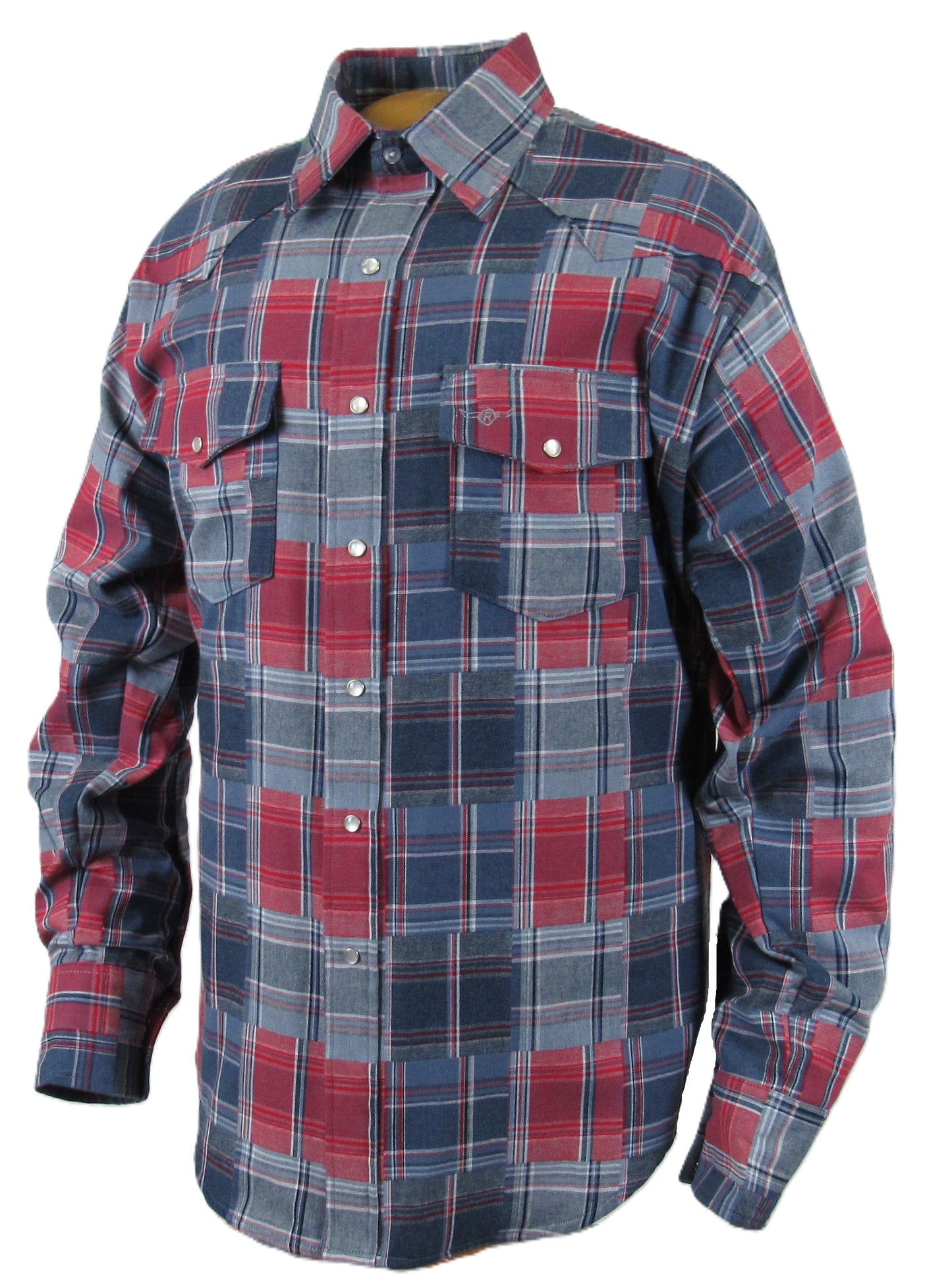 Flying R Ranchwear - Patchwork Plaid - Long Sleeve - Snaps