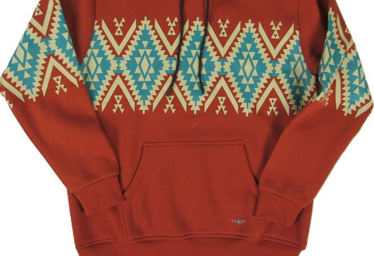 Flying R Ranchwear - Southwest Fleece Tucson Hoodie - Terra Cotta