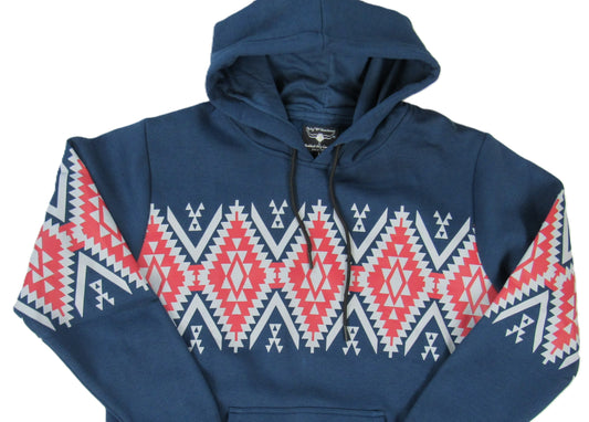 Flying R Ranchwear - Southwest Fleece Tucson Hoodie - Teal Blue