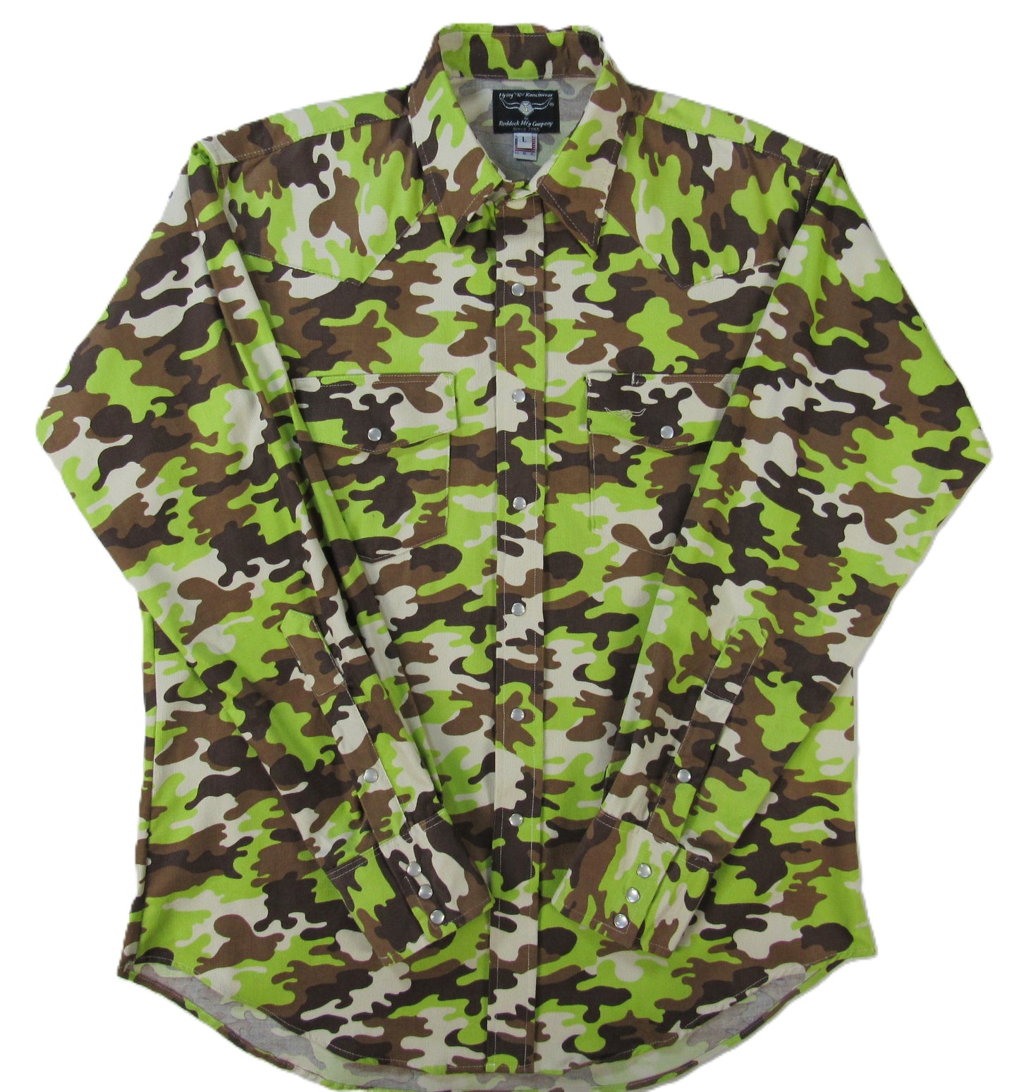 Flying R Ranchwear - Cantina Camo - Brown/Green - Long Sleeve - Classic Fit