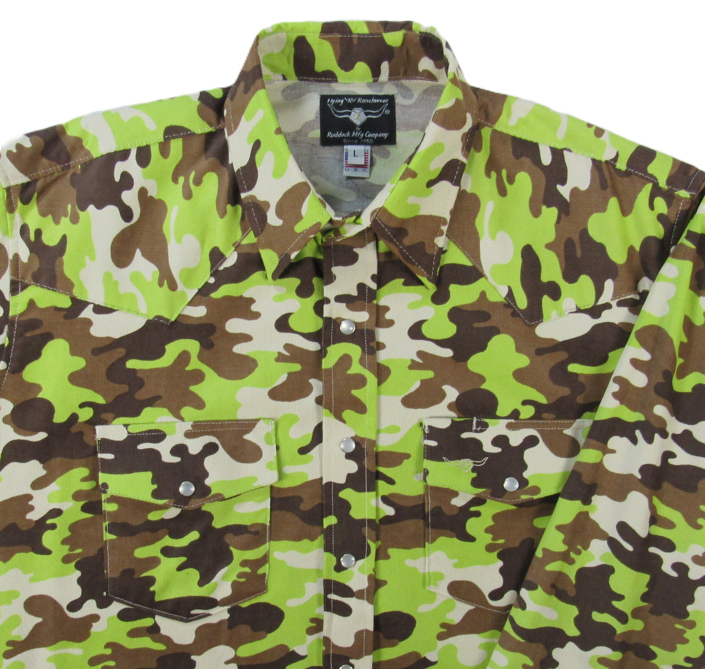 Flying R Ranchwear - Cantina Camo - Brown/Green - Long Sleeve - Classic Fit