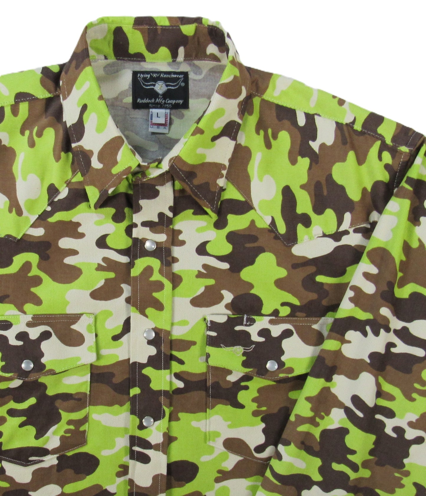 Flying R Ranchwear - Cantina Camo - Brown/Green - Long Sleeve - Classic Fit