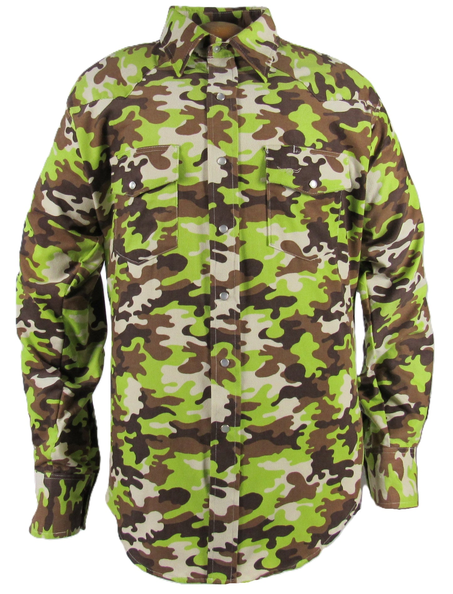 Flying R Ranchwear - Cantina Camo - Brown/Green - Long Sleeve - Classic Fit