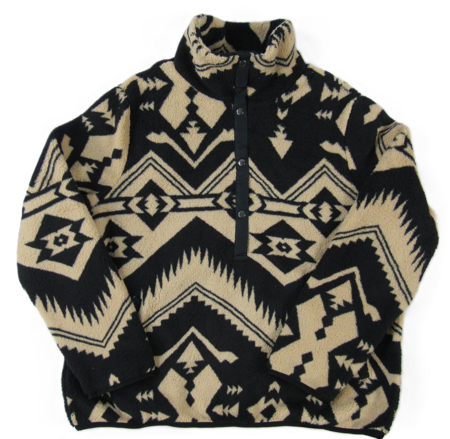 Flying R Ranchwear - Women's Southwest Sherpa ~ 1/4 Snap Popover ~ Black