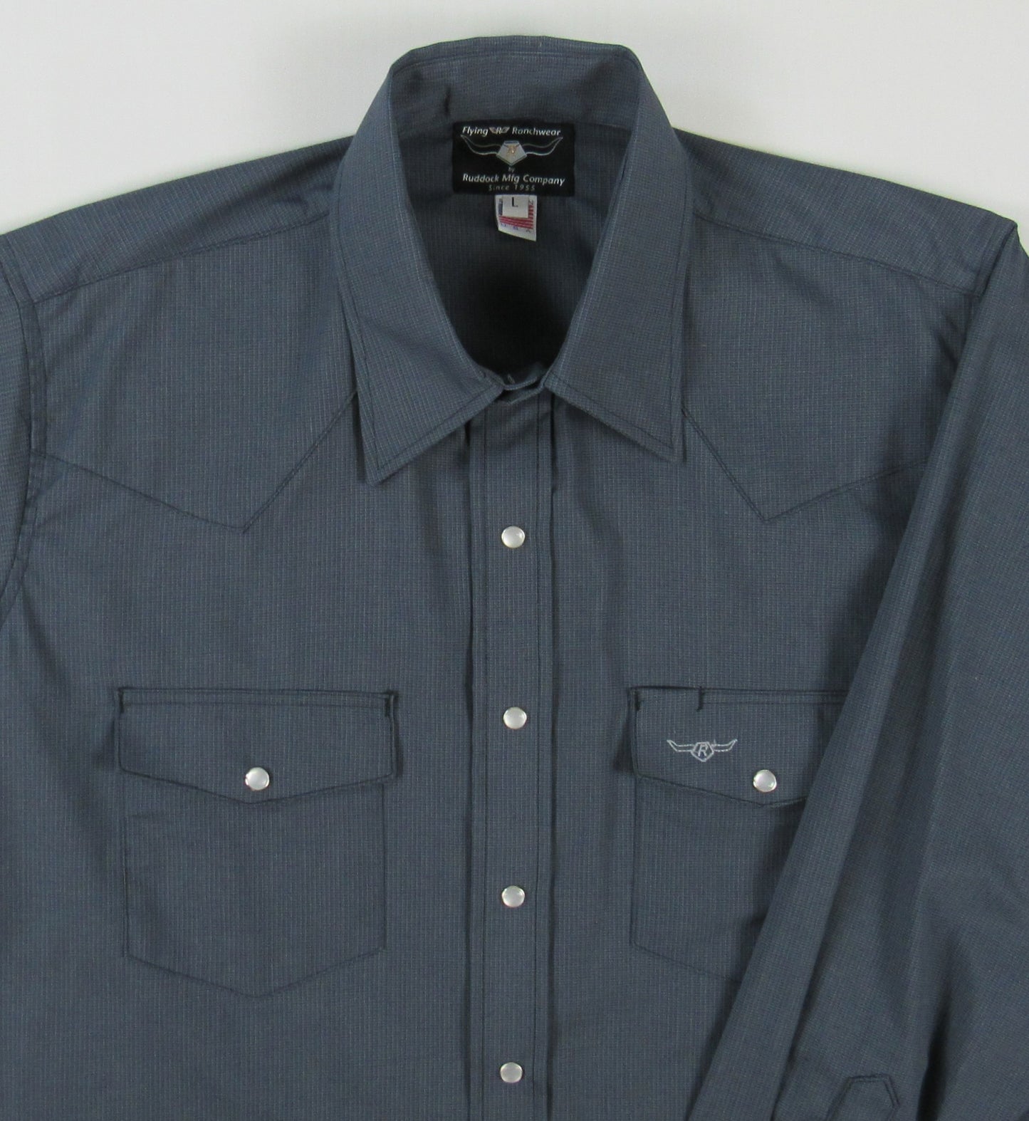 Flying R Ranchwear - Western Classic - Charcoal Micro-Check - Long Sleeve - Classic Fit