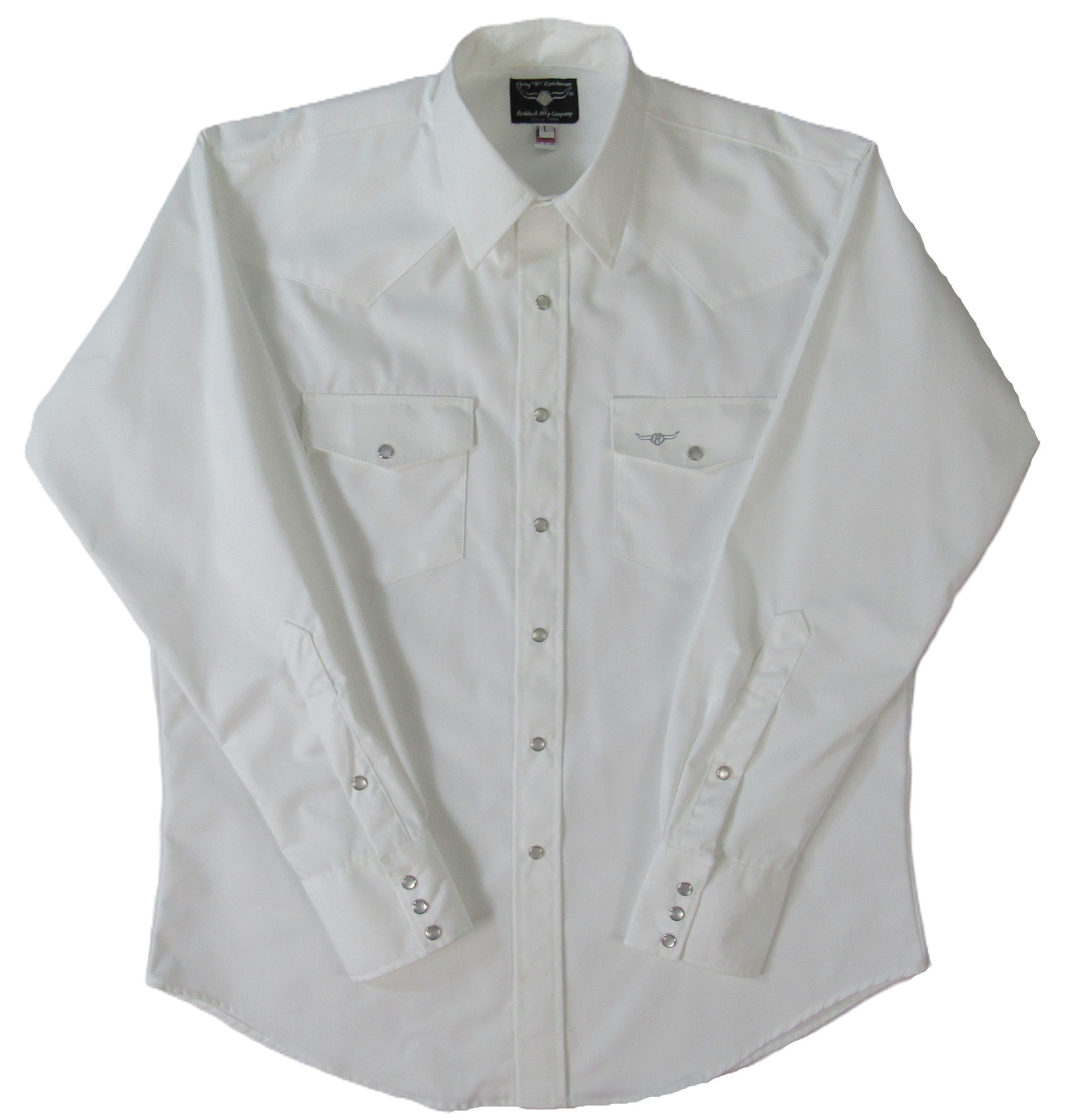 Flying R Ranchwear - Corona 80's Pinpoint Oxford - White - Long