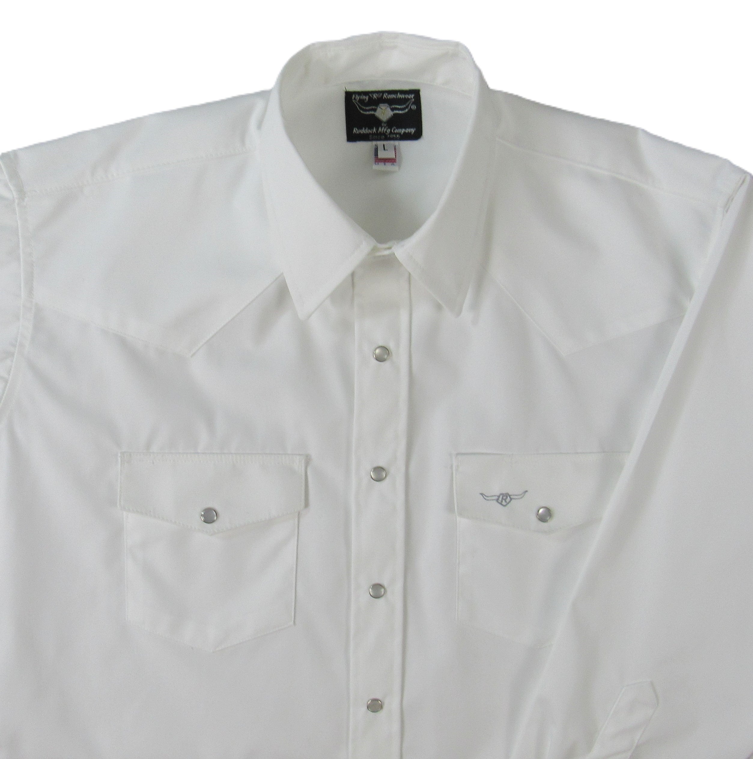 Flying R Ranchwear - Corona 80's Pinpoint Oxford - White - Long