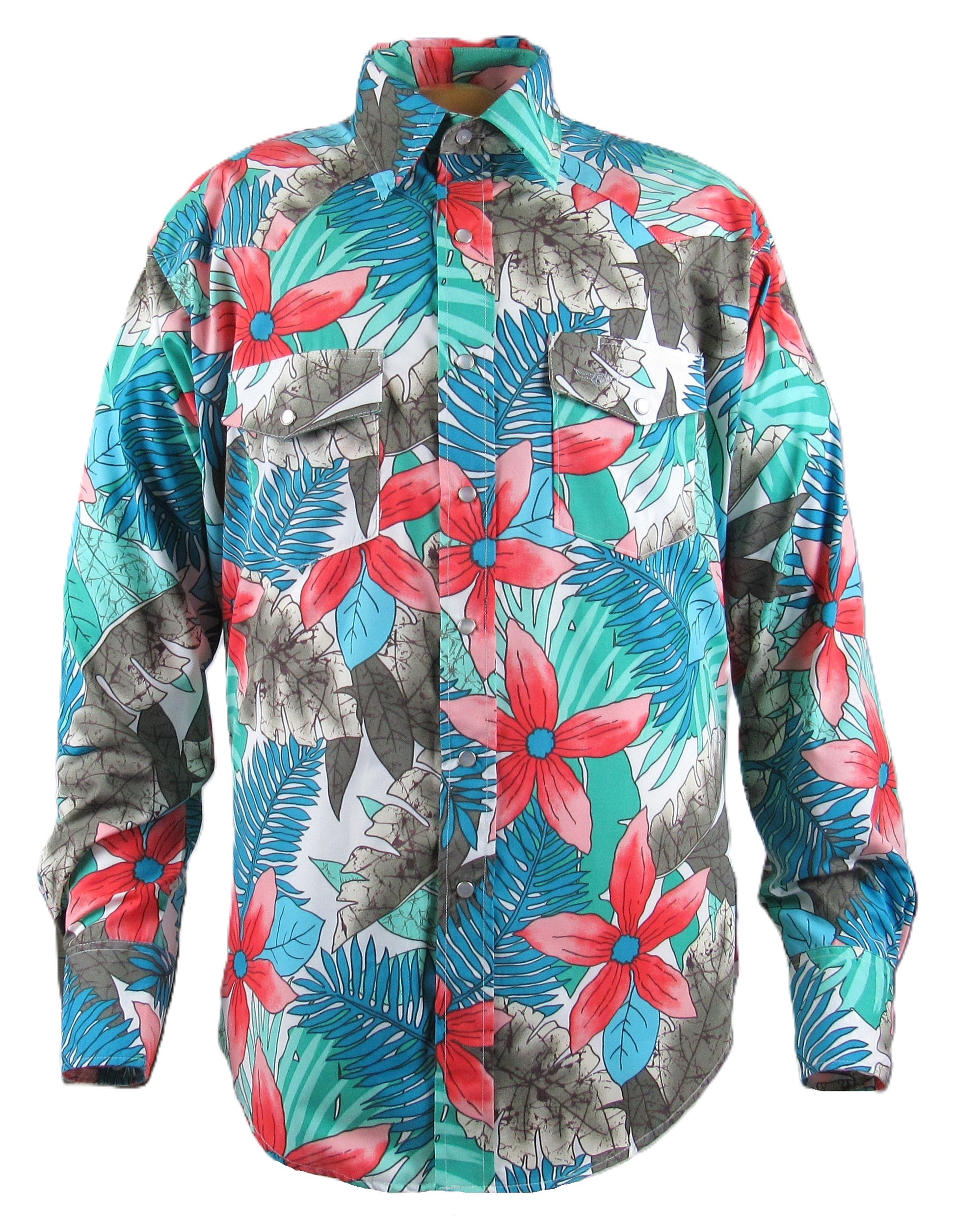 made in usa dress shirts Flying R Ranchwear - Cantina Collection - Floral - Long Sleeve