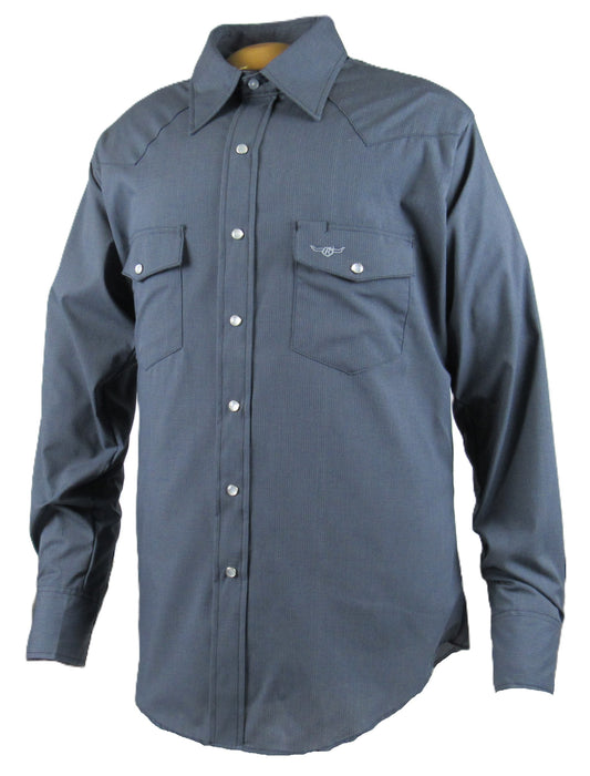 Flying R Ranchwear - Western Classic - Charcoal Micro-Check - Long Sleeve - Classic Fit