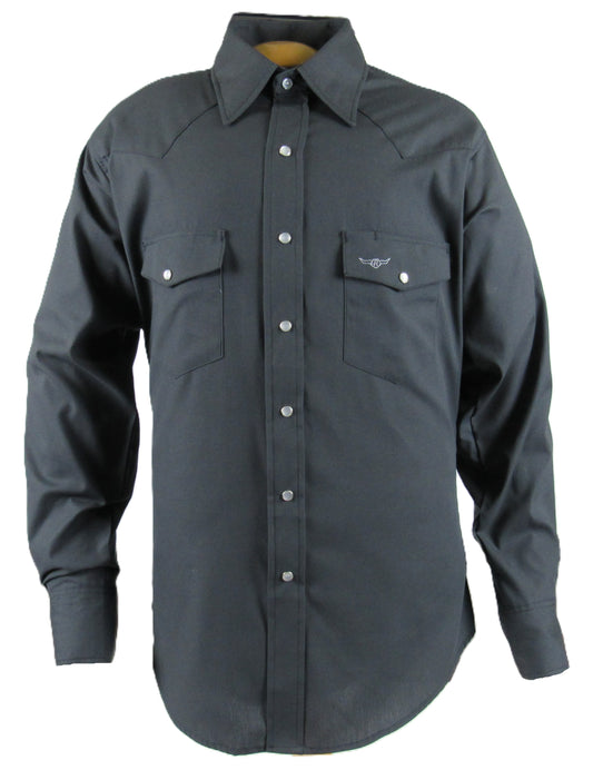 Flying R Ranchwear - Western Classic - Charcoal Gray Solid - Long Sleeve - Classic Fit