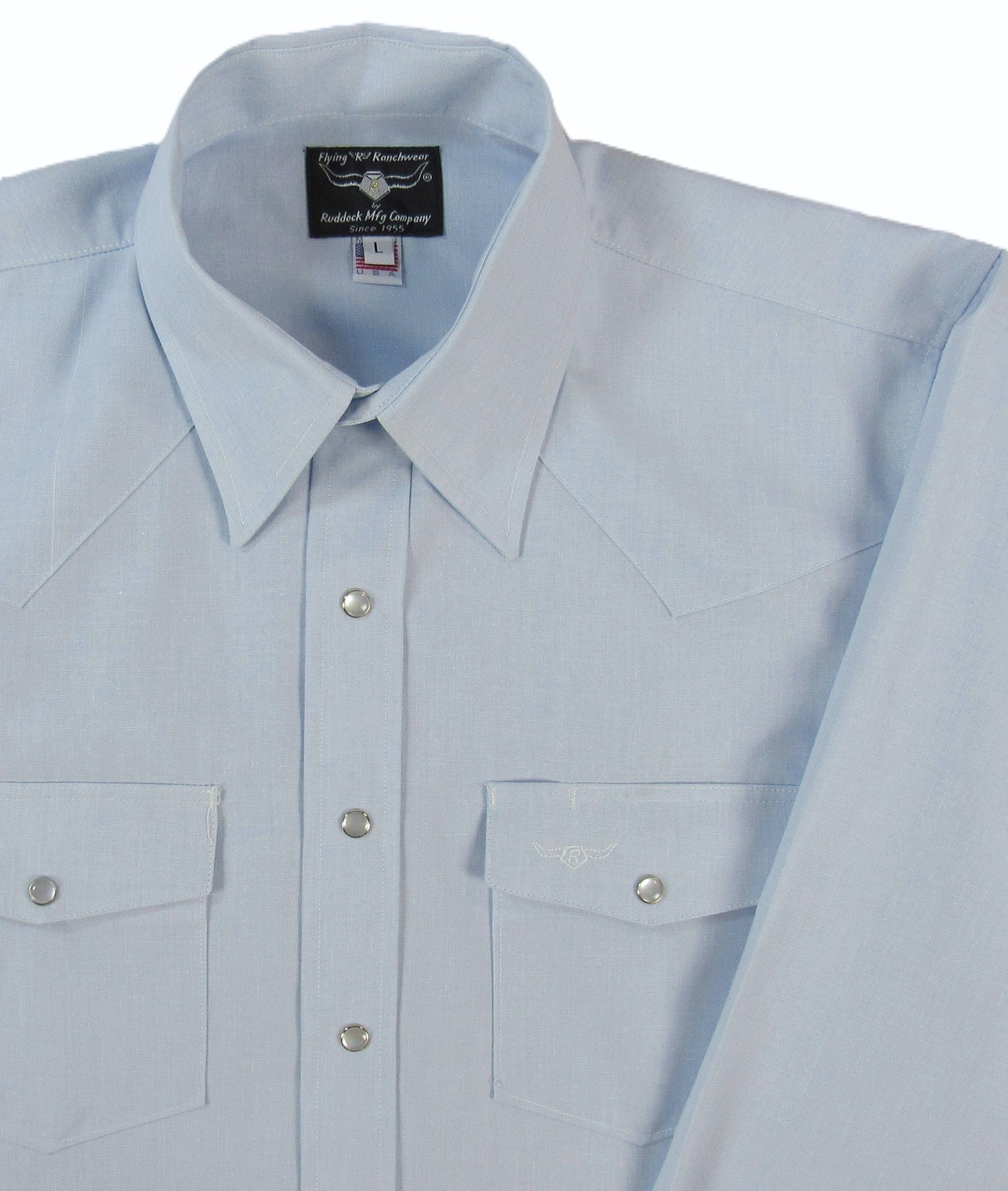 Flying R Ranchwear - Western Classic - Lt. Blue Solid - Long Sleeve - Classic Fit