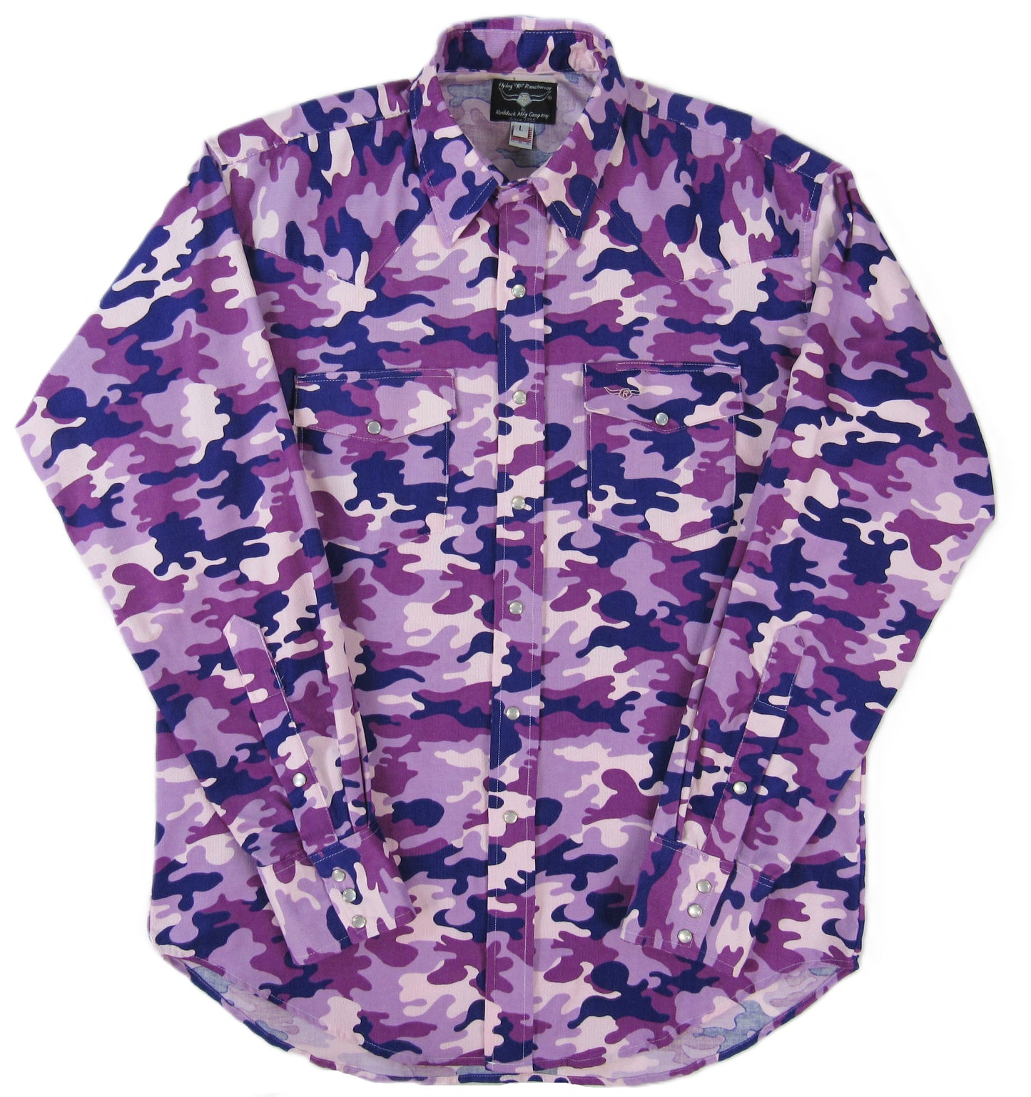 Flying R Ranchwear - Cantina Collection Camo - Purple - Long Sleeve - Classic Fit