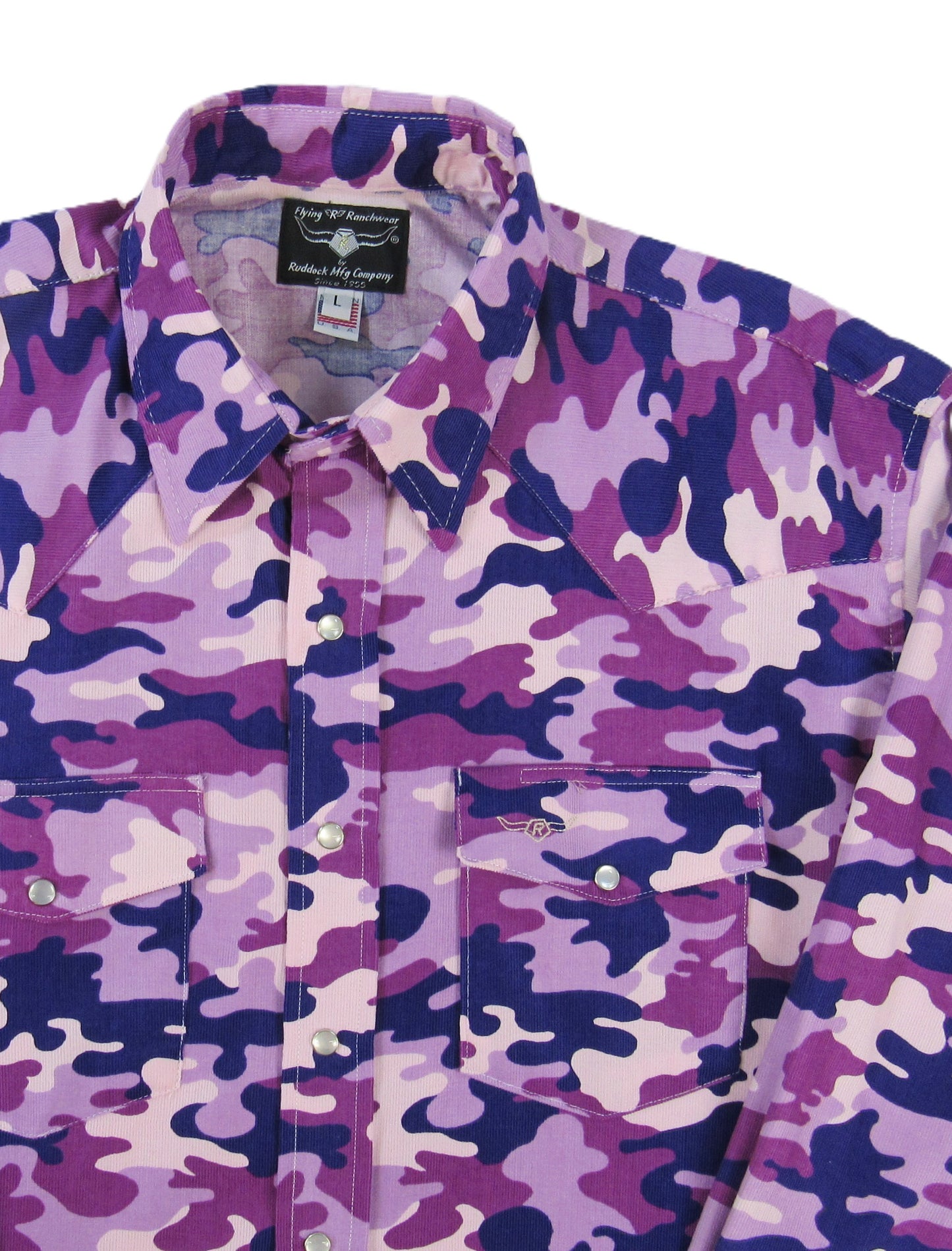 Flying R Ranchwear - Cantina Collection Camo - Purple - Long Sleeve - Classic Fit