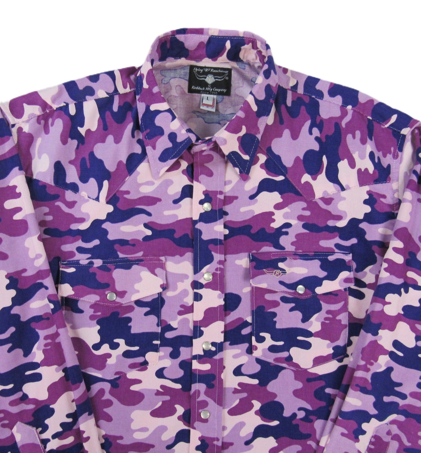 Flying R Ranchwear - Cantina Collection Camo - Purple - Long Sleeve - Classic Fit