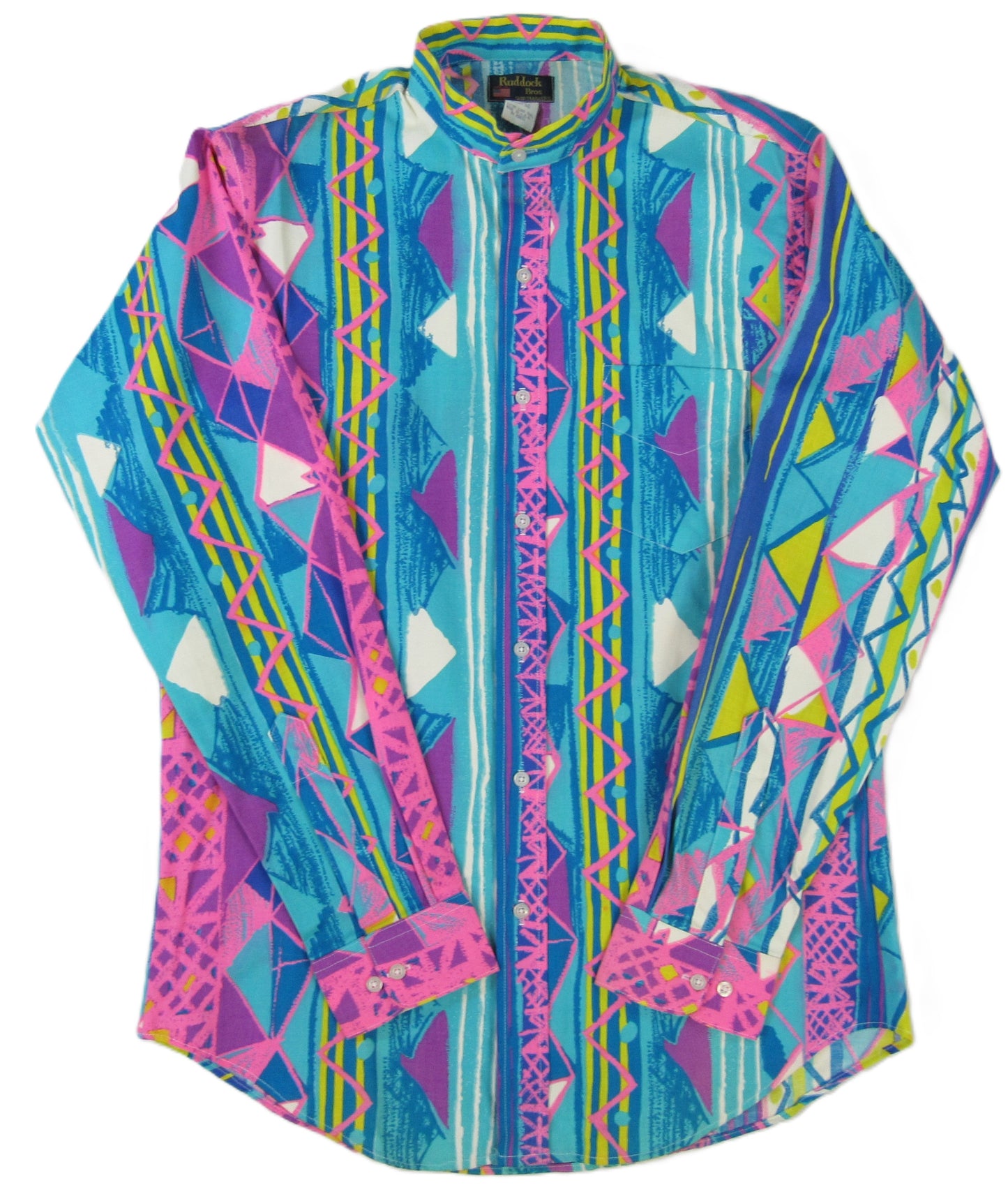 Ruddock Bros. - Vintage Print Shirts - Banded Stand up Collar - Pick your style - Long Sleeve