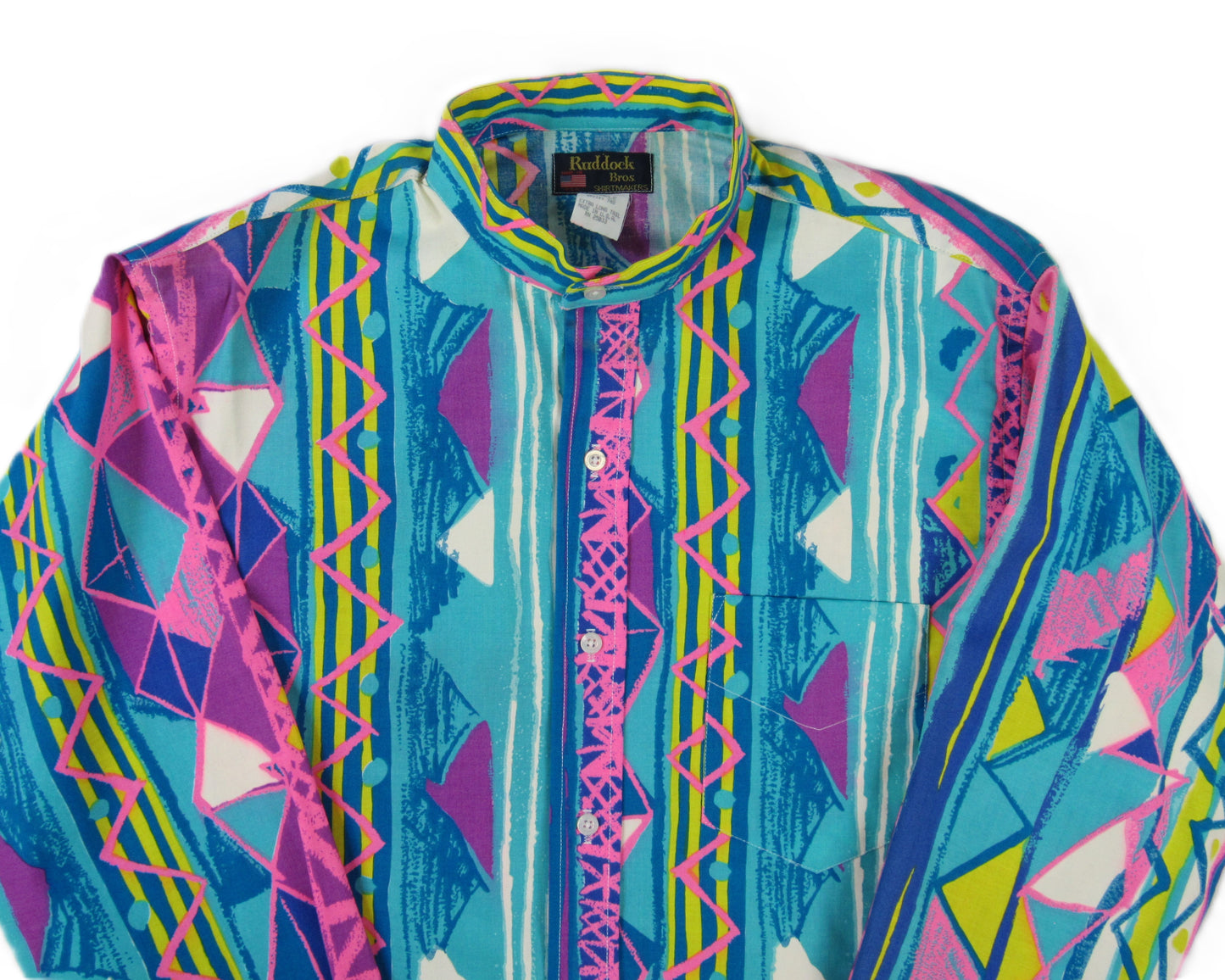 Ruddock Bros. - Vintage Print Shirts - Banded Stand up Collar - Pick your style - Long Sleeve