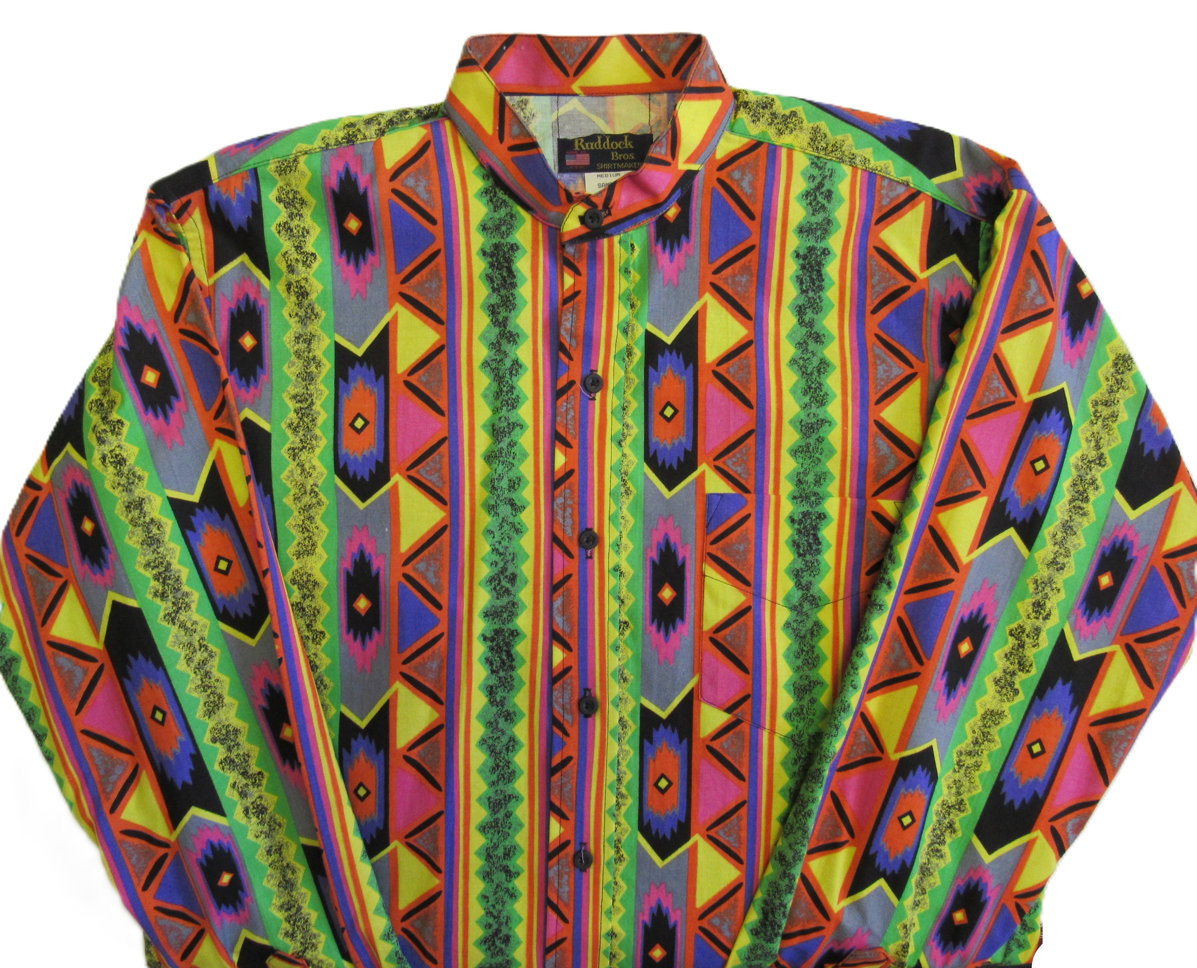 Ruddock Bros. - Retro 90's Print Shirts - Banded Stand up Collar