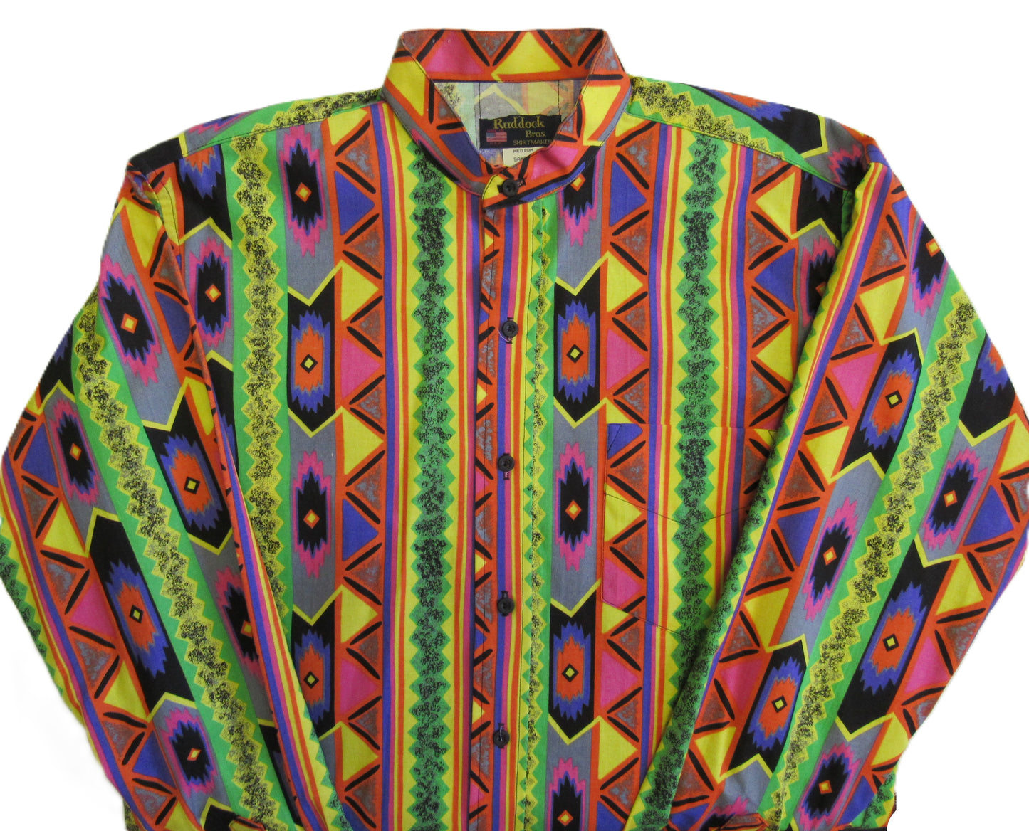 Ruddock Bros. - Vintage Print Shirts - Banded Stand up Collar - Pick your style - Long Sleeve
