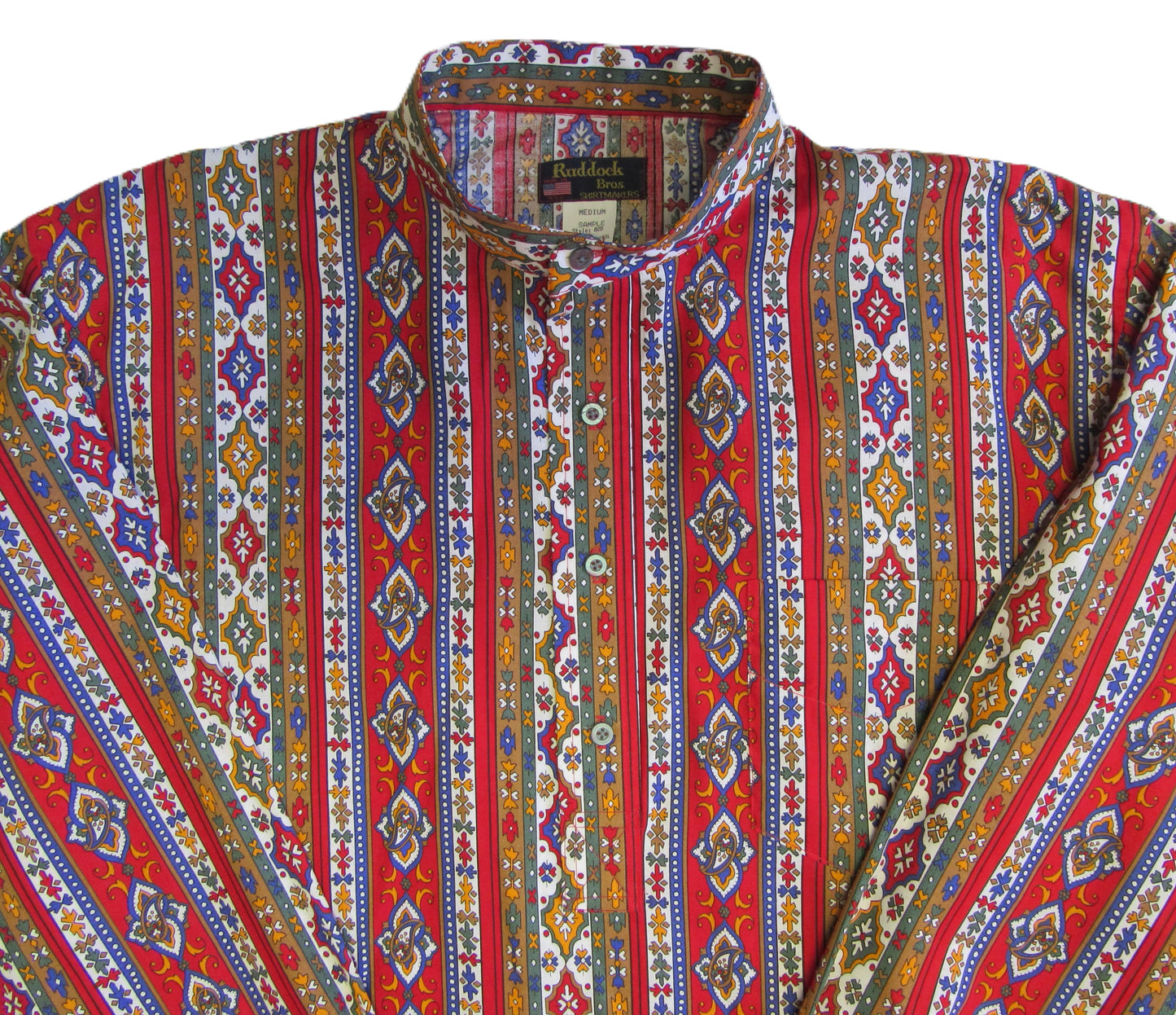 Ruddock Bros. - Vintage Print Shirts - Banded Stand up Collar - Pick your style - Long Sleeve