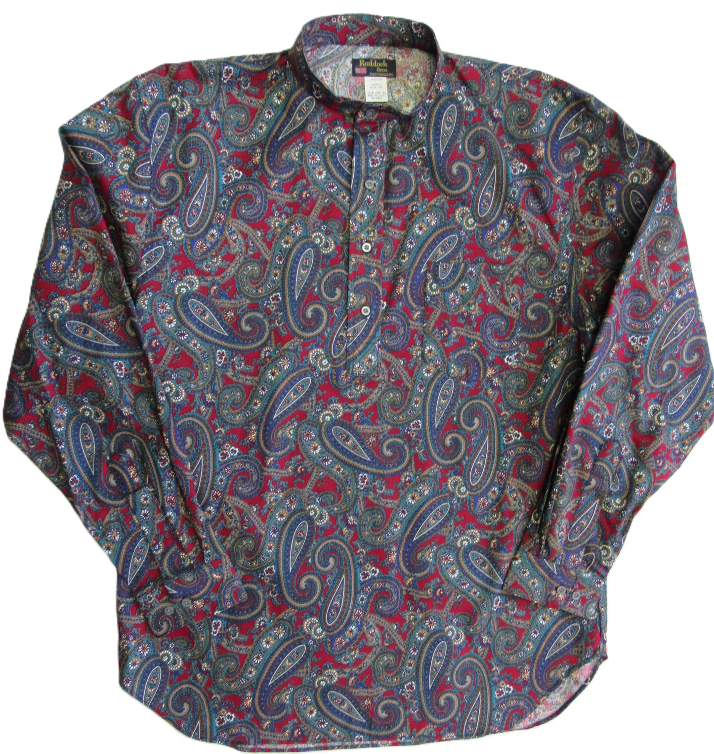 Ruddock Bros. - Vintage Print Shirts - Banded Stand up Collar - Pick your style - Long Sleeve