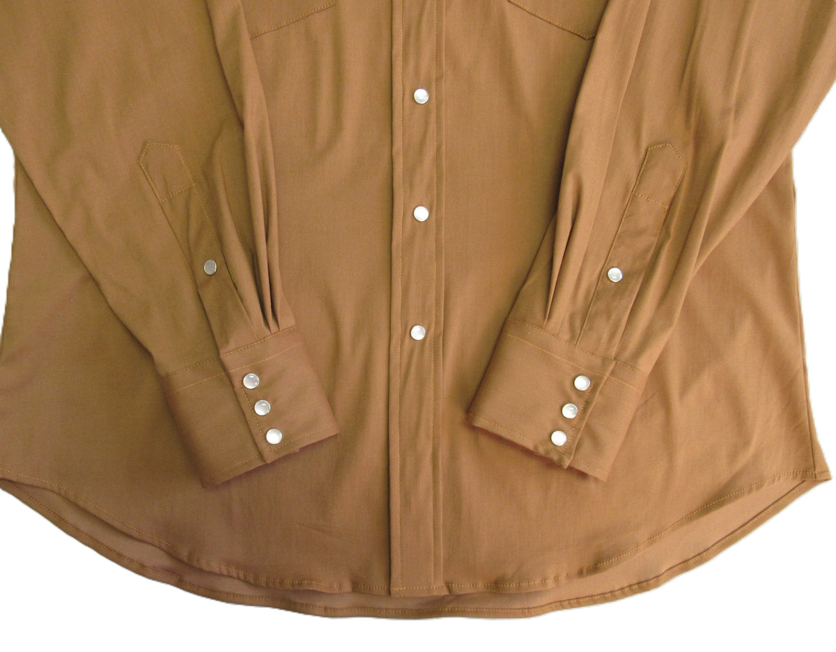 Flying R Ranchwear - Prairie Twill Solid - Walnut Brown - Long Sleeve - Snaps - Classic Fit