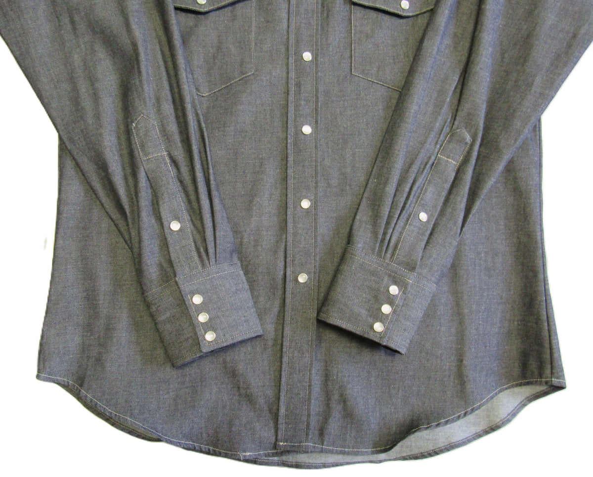Flying R Ranchwear - Prairie Twill Denim - Indigo Black - Long Sleeve - Snaps - Classic Fit